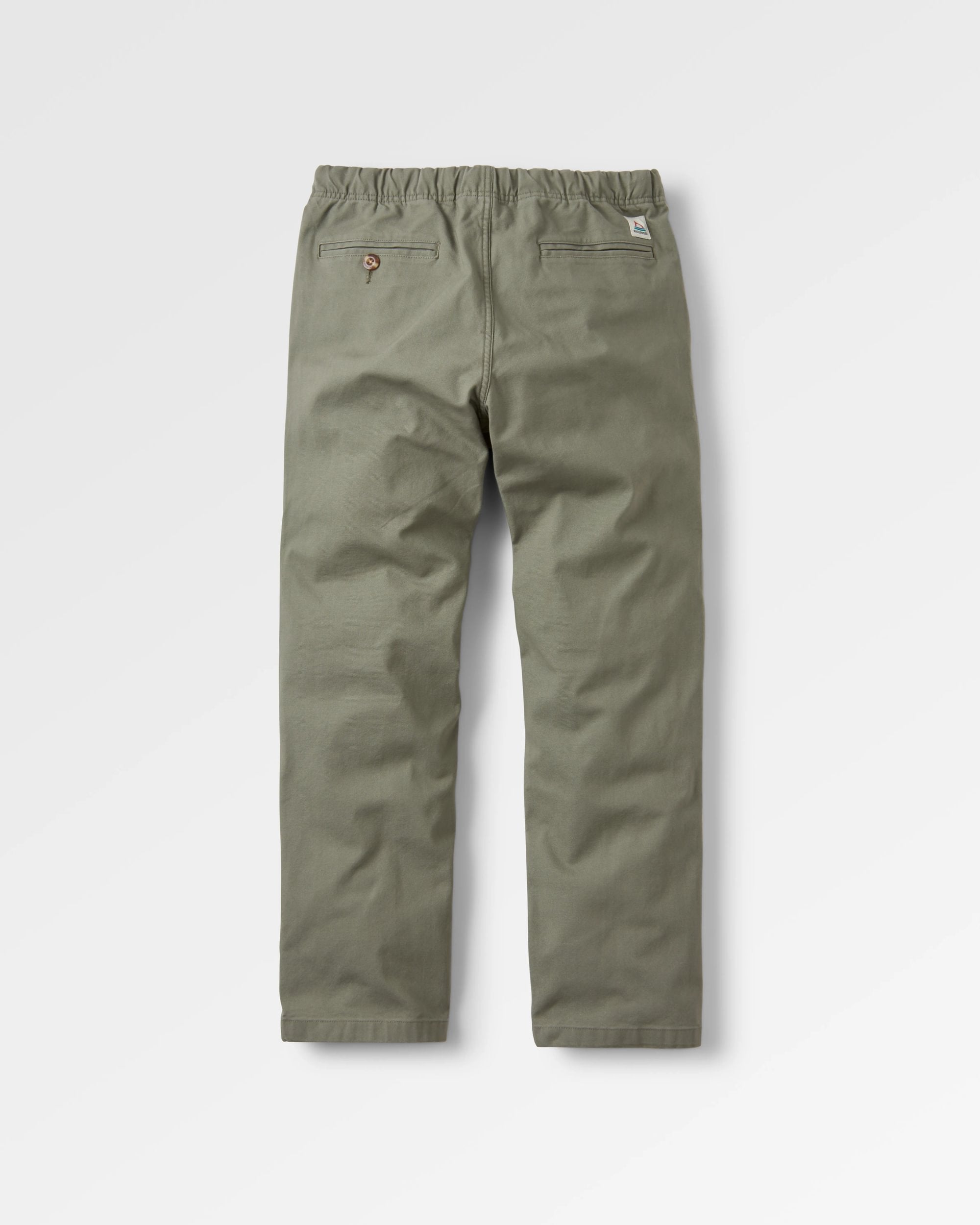 Adventurer Organic Canvas Trouser - Dusty Olive - Flatlay