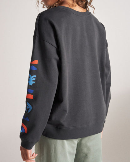 Papercut Recycled Sweatshirt - Black - Studio Model