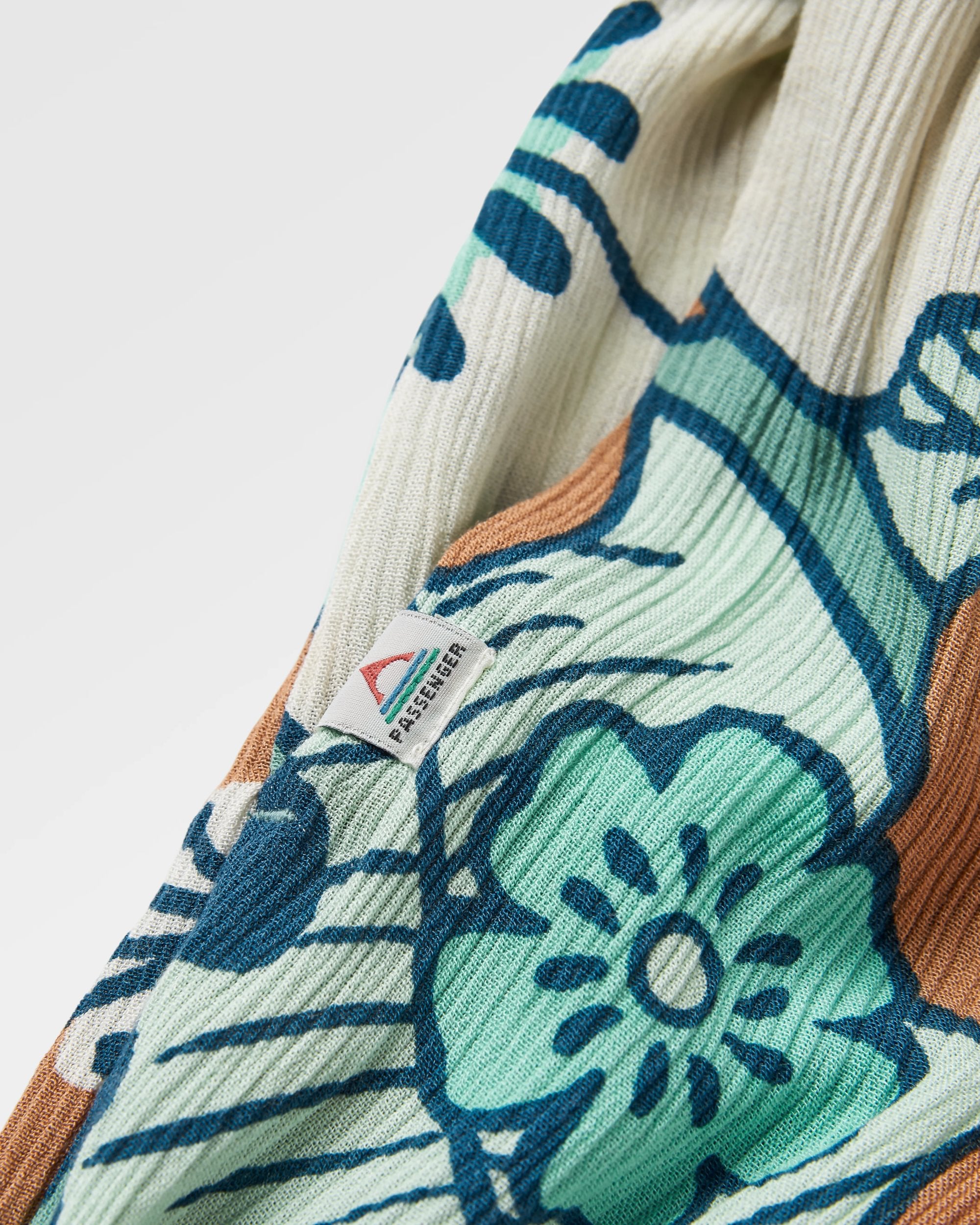 Thimbleberry Jumpsuit - Vintage Floral Aqua - Flatlay