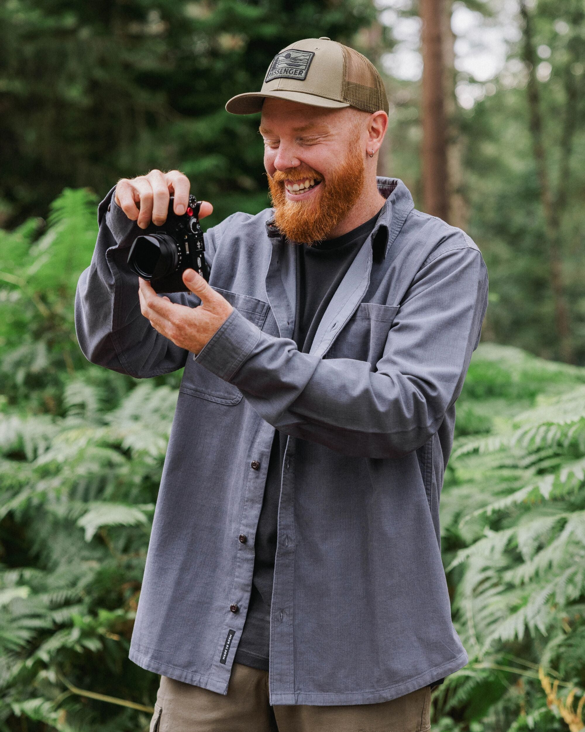 Backcountry Cord Light Shirt - Storm Grey - Lifestyle
