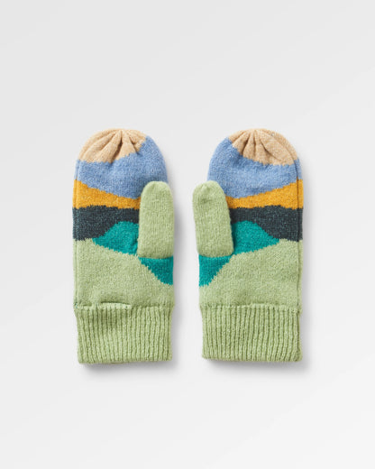 Scenic Recycled Fleece Lined Mittens - Scenic Dark Fern - Flatlay
