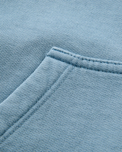 Escapism Hoodie - Faded Denim - Flatlay
