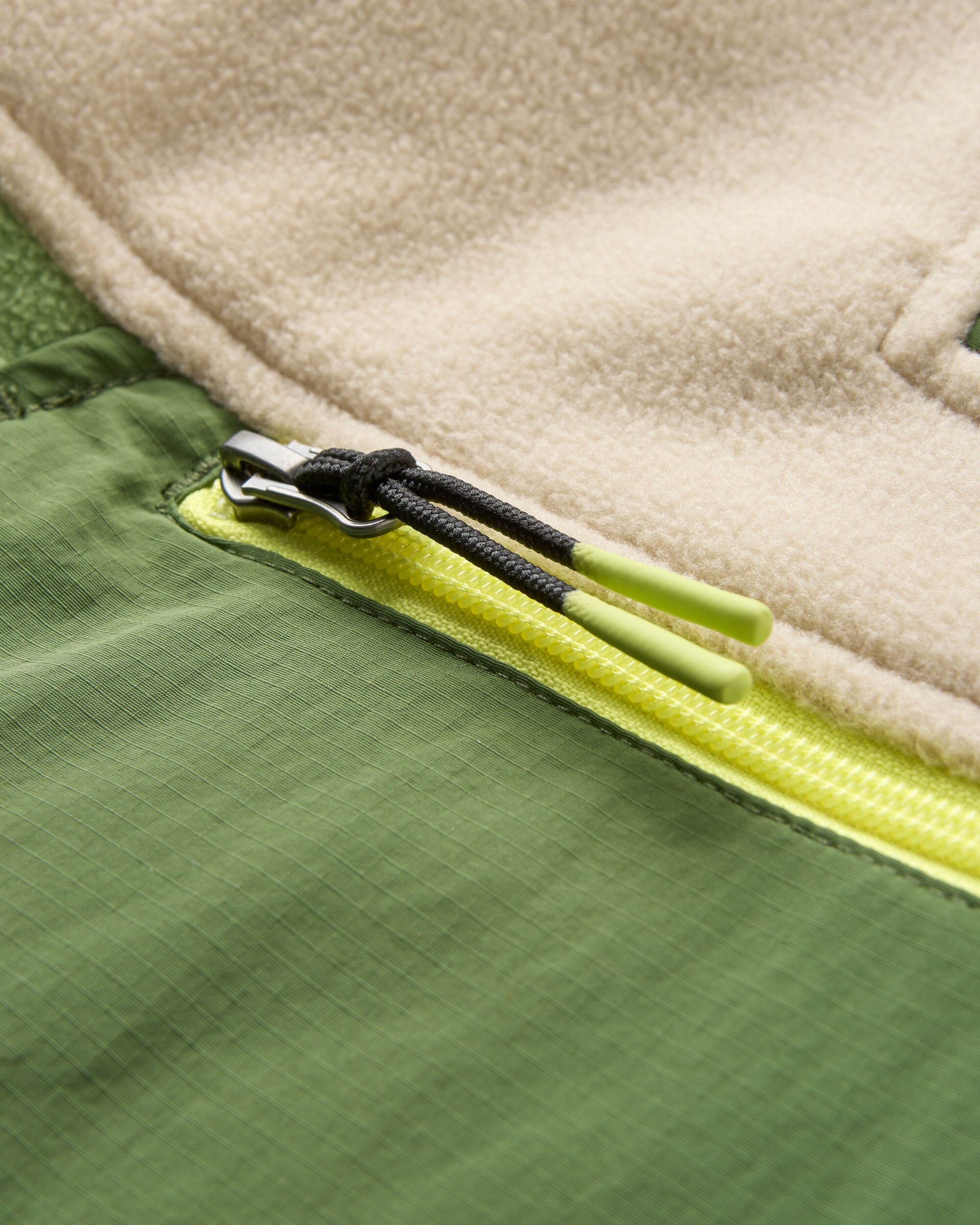 Alexander Recycled Hooded Polar Fleece - Feather/Wild Green
 - Flatlay