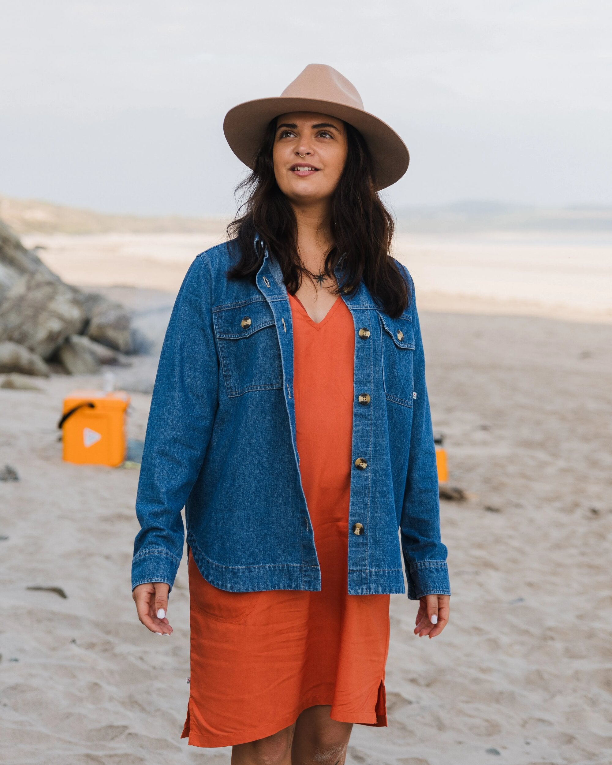 Ambrose Oversized Dress - Burnt Orange - Lifestyle