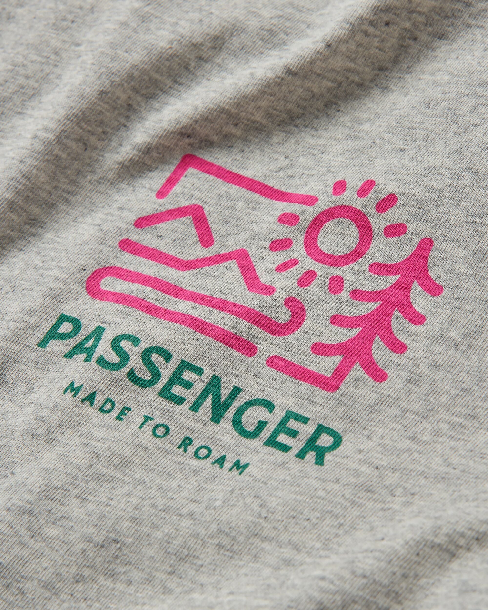 Riser Recycled Cotton LS T-Shirt - Mid Grey Marl - Flatlay