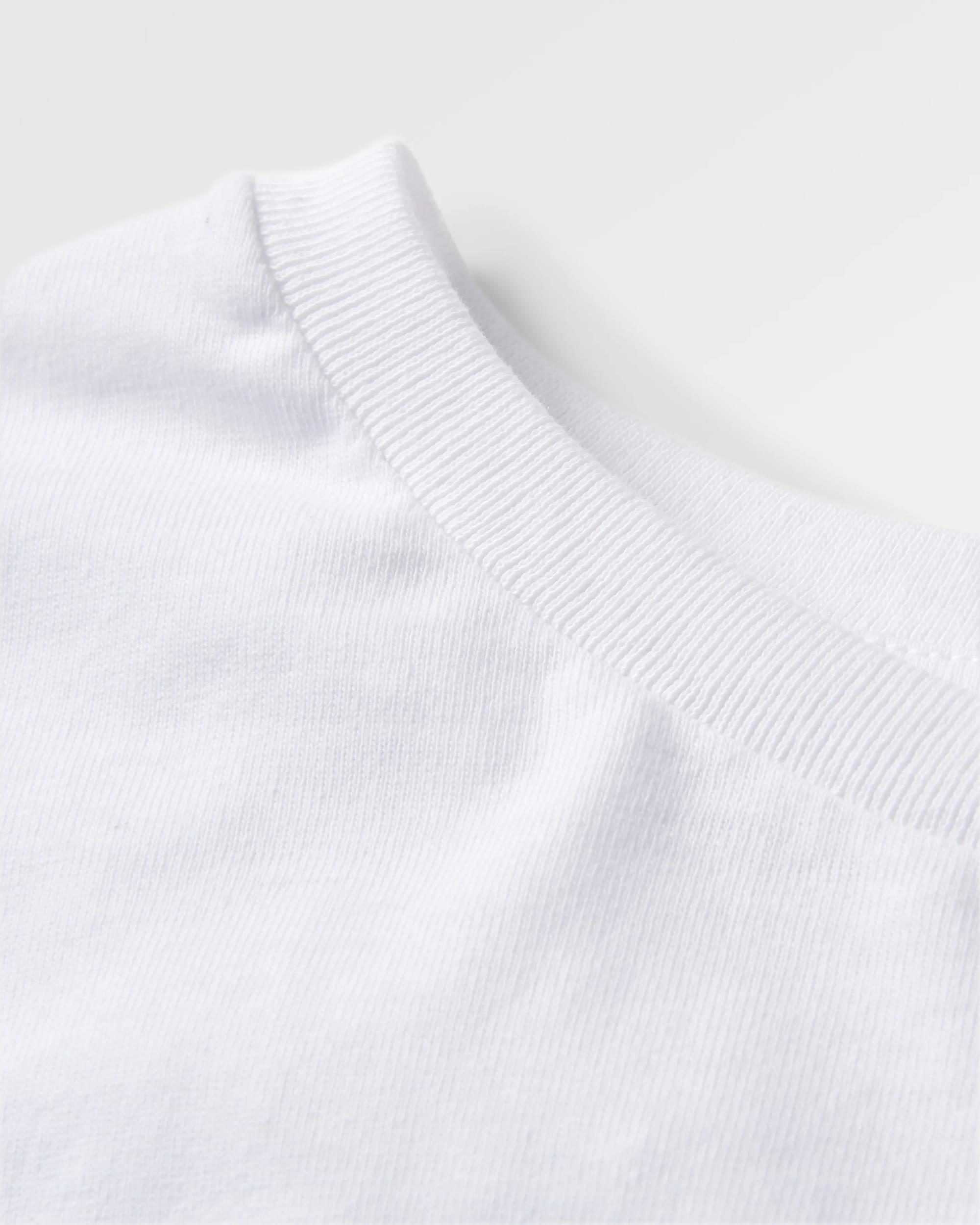 Alp Recycled Cotton T-Shirt - White - Flatlay