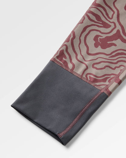 Amberline Base Layer Leggings - Strata Swirl Brambleberry - Flatlay