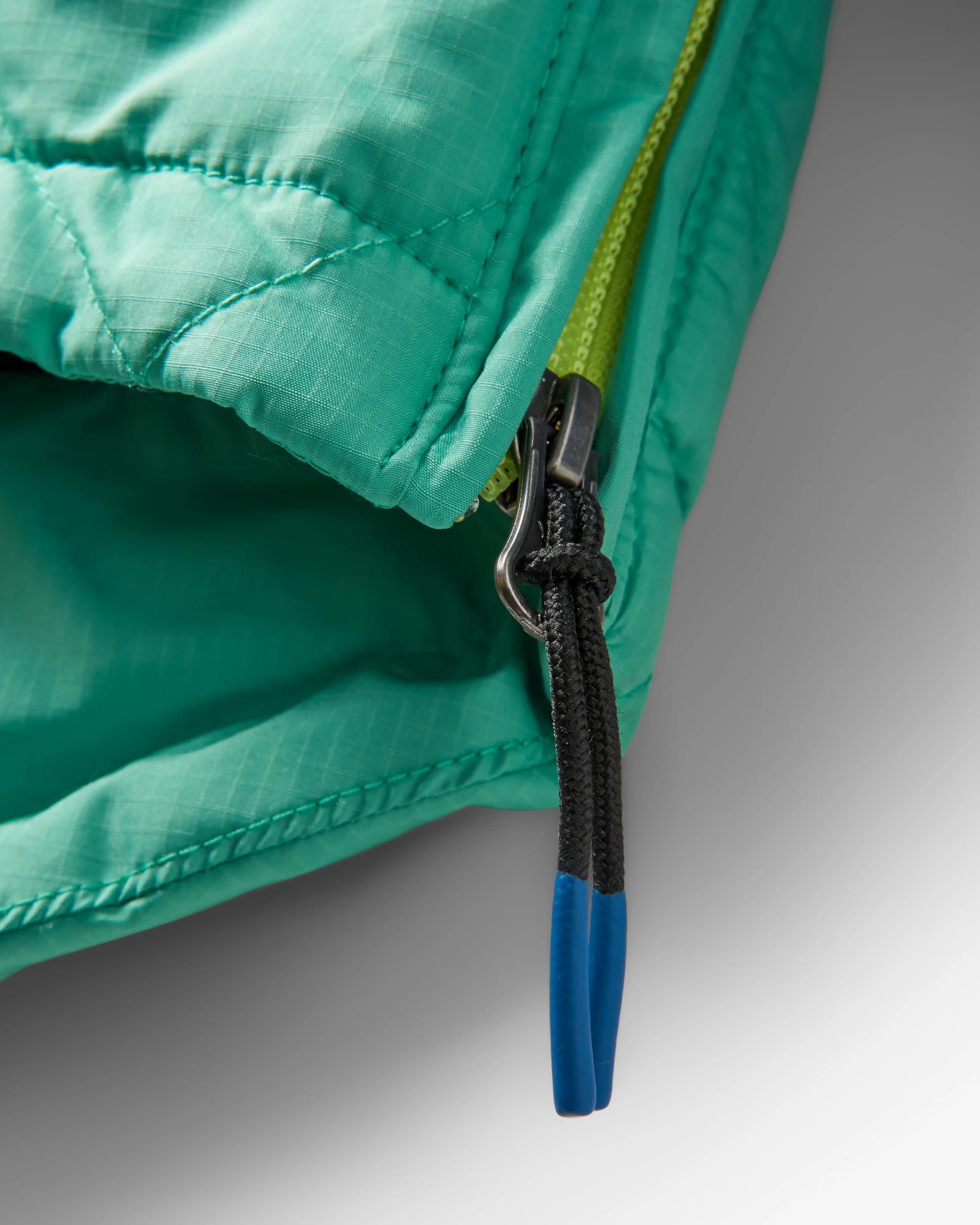 Ocean Recycled Insulated 1/2 Zip Jacket - Green Spruce - Flatlay