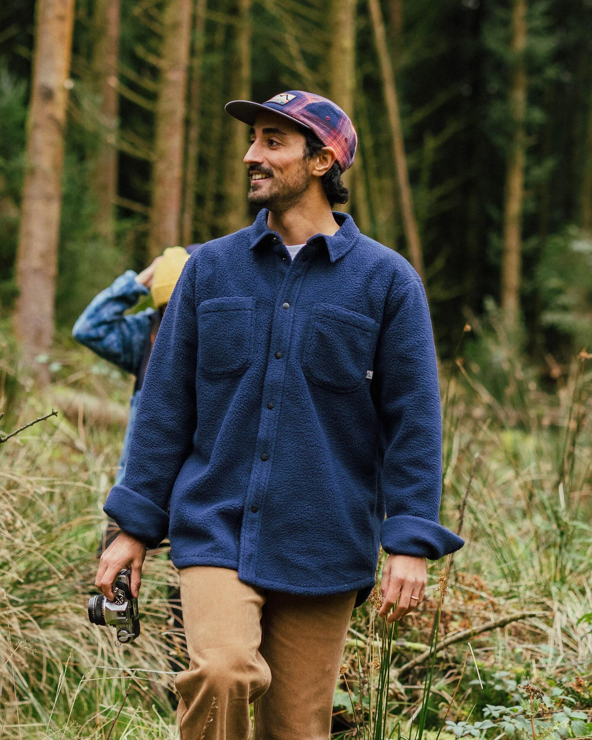 Backcountry Recycled Sherpa Fleece Shirt - Rich Navy - Lifestyle