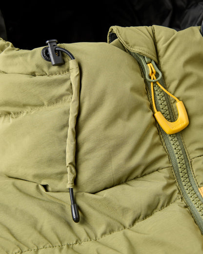 Kindlewood Down Jacket - Faded Black/Khaki - Flatlay