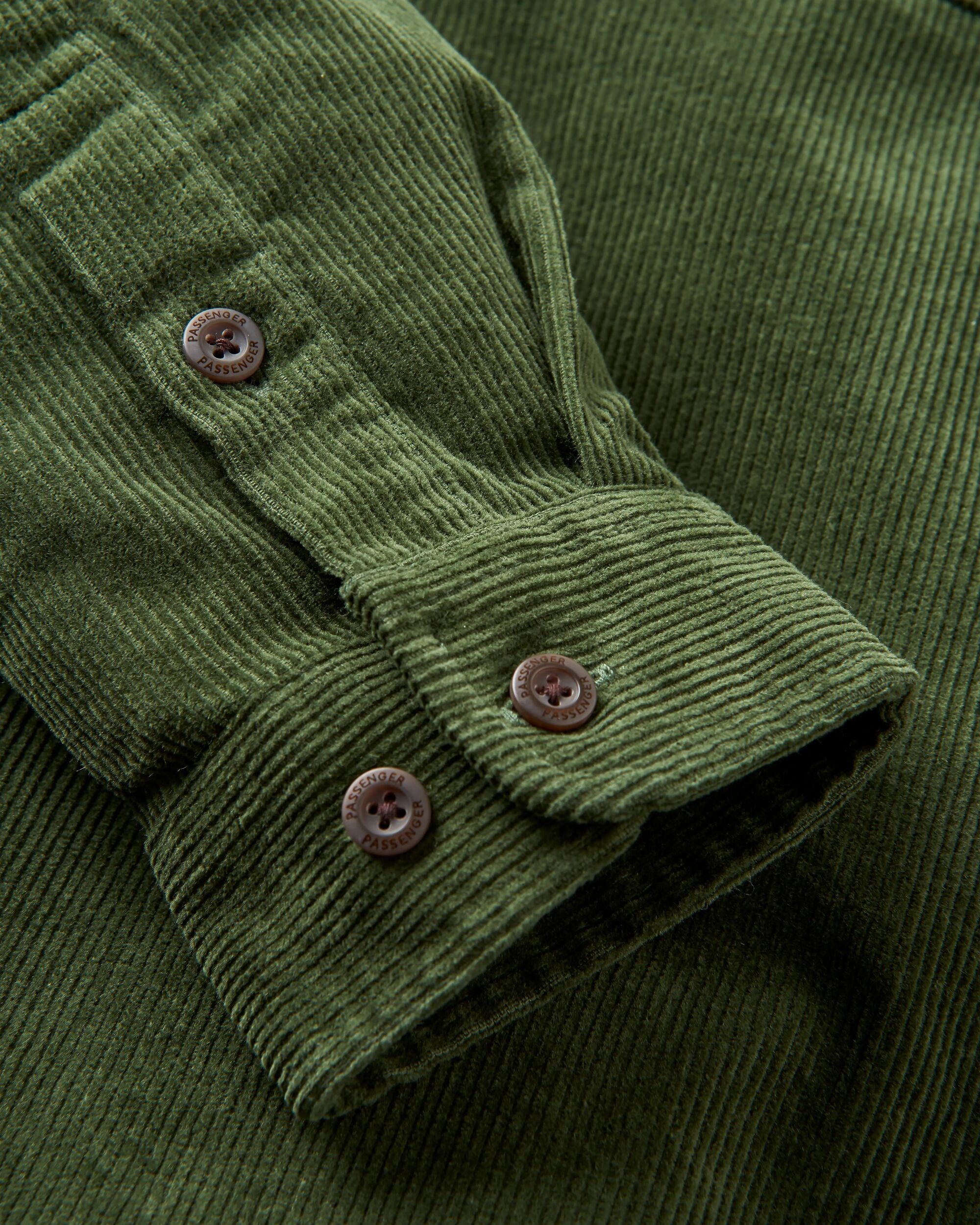 Backcountry Cord Shirt - Fir Tree - Flatlay