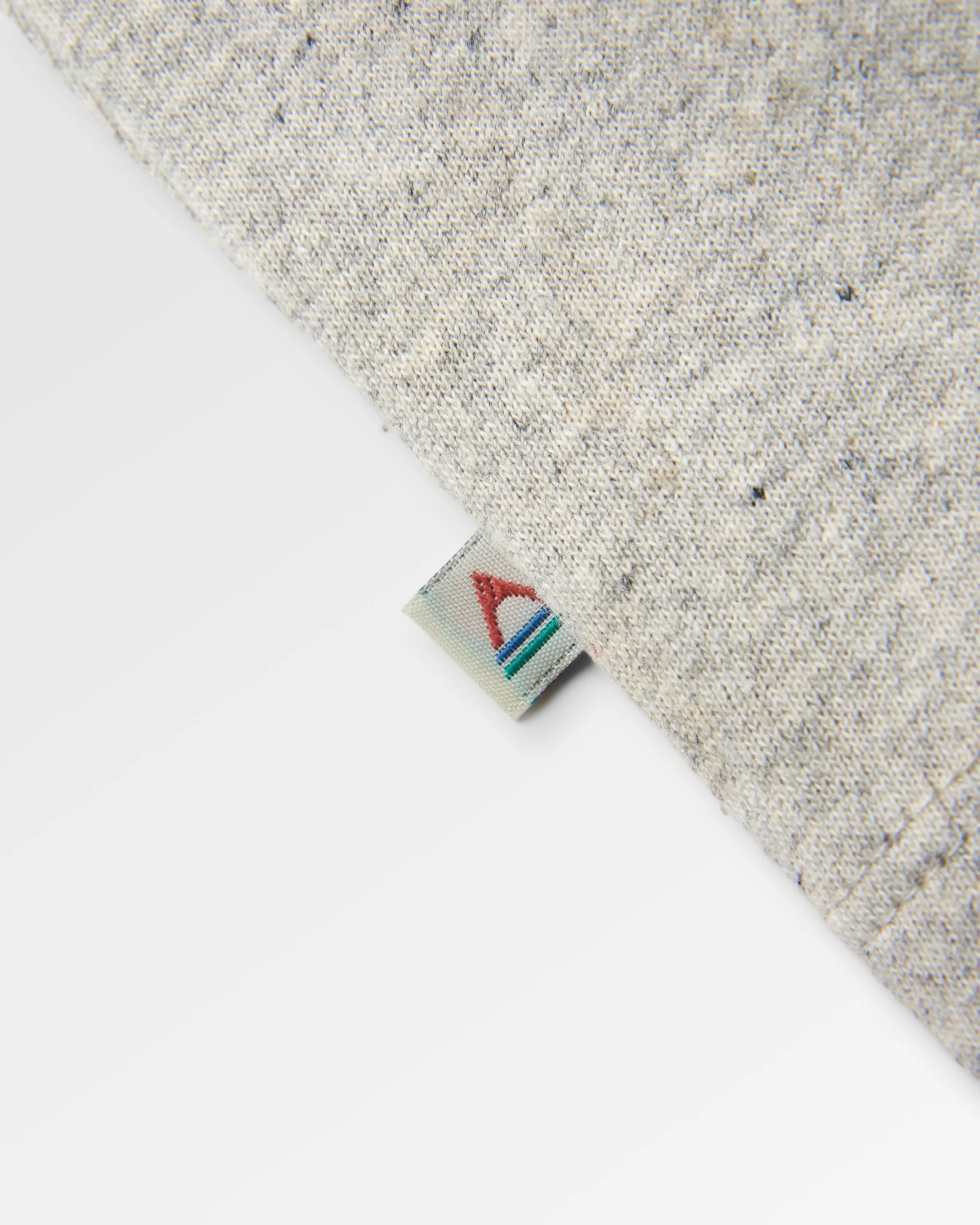 Snapshot Recycled Cotton T-Shirt - Light Grey Marl - Flatlay