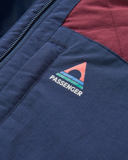 Lara Quilted Jacket - Toffee/Fig - Flatlay