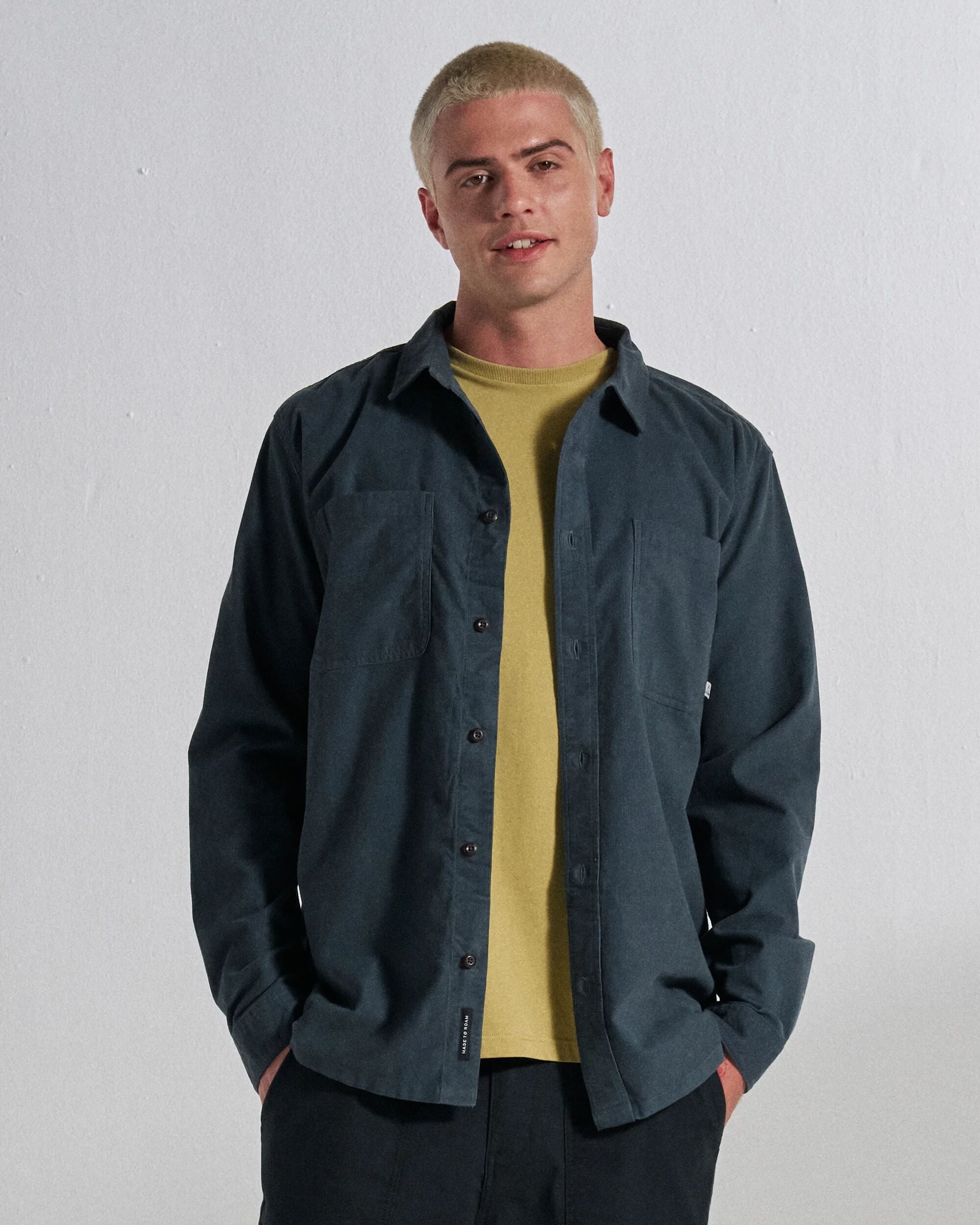 Backcountry Cord Light Shirt - Storm Grey - Studio Model