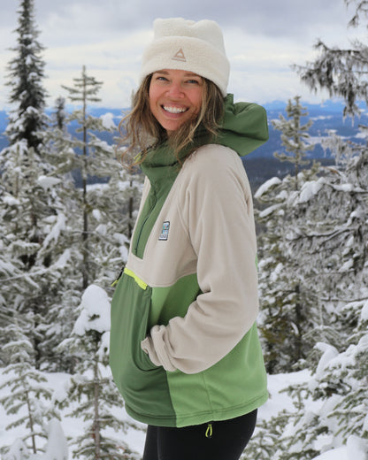 Alexander Recycled Hooded Polar Fleece - Feather/Wild Green - Lifestyle