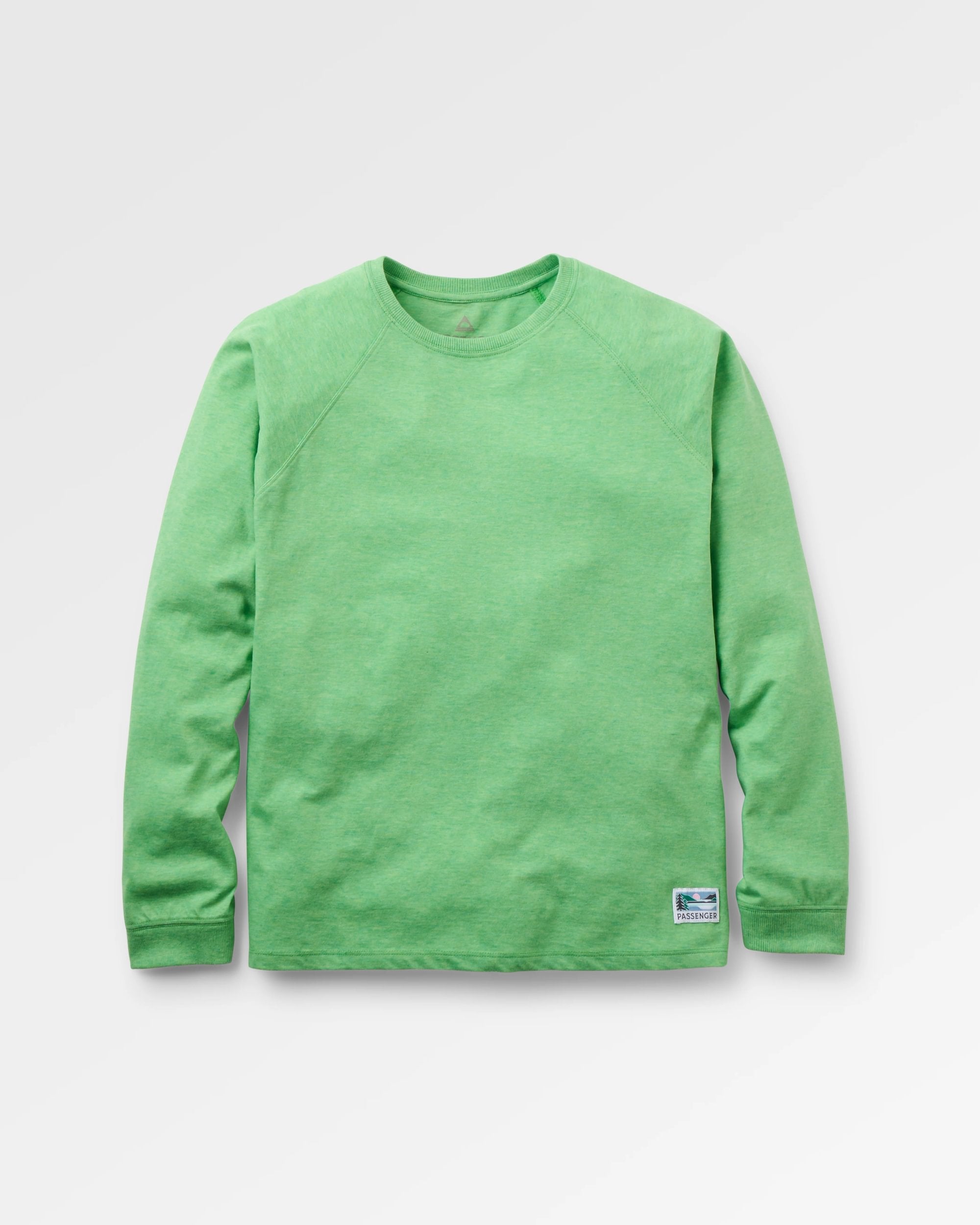 Legacy LS T-Shirt - True Green Marl - Flatlay