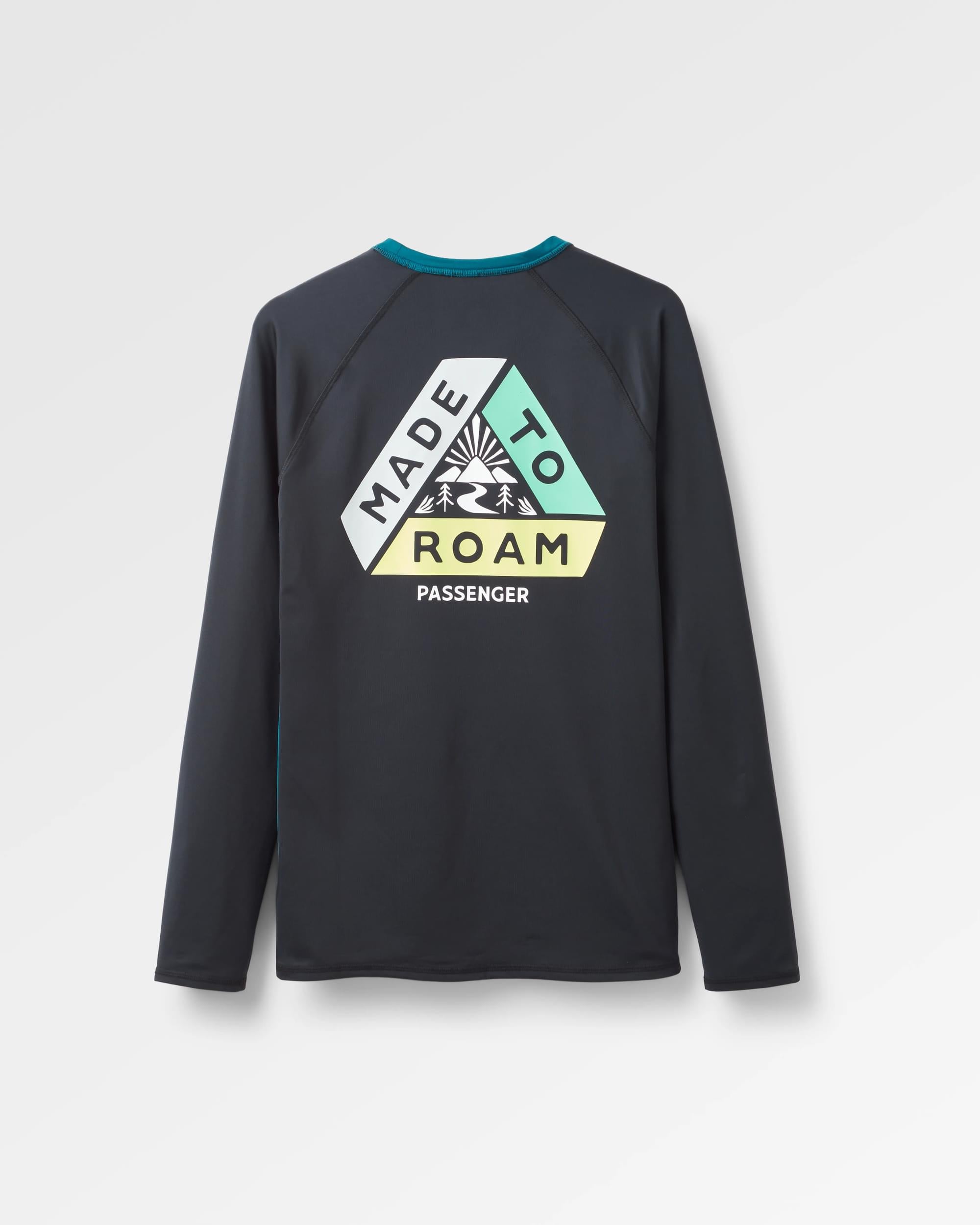 Lakeside Recycled Active T-Shirt - Black - Flatlay