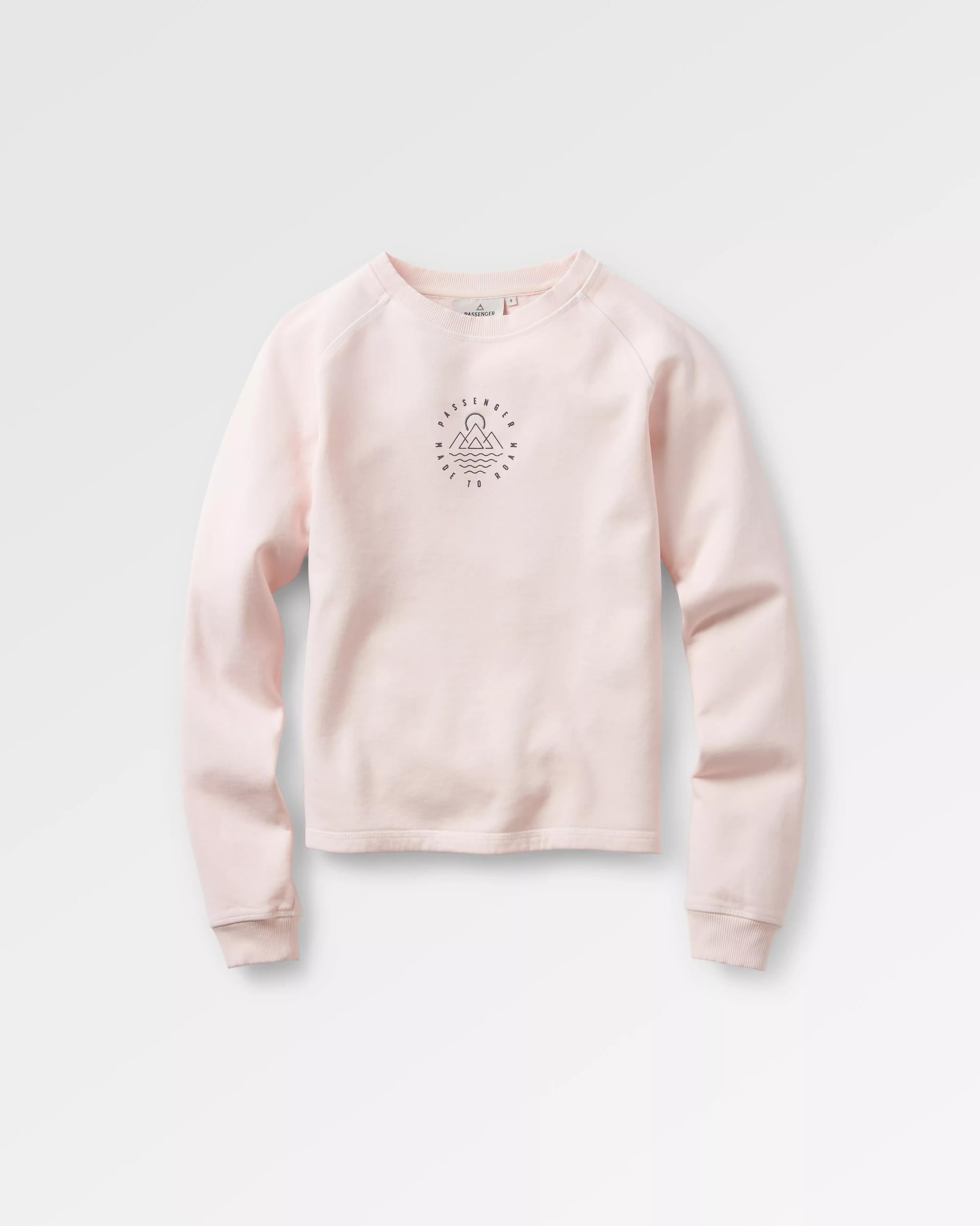Remote Recycled Cotton Sweatshirt - Barely Pink - Flatlay