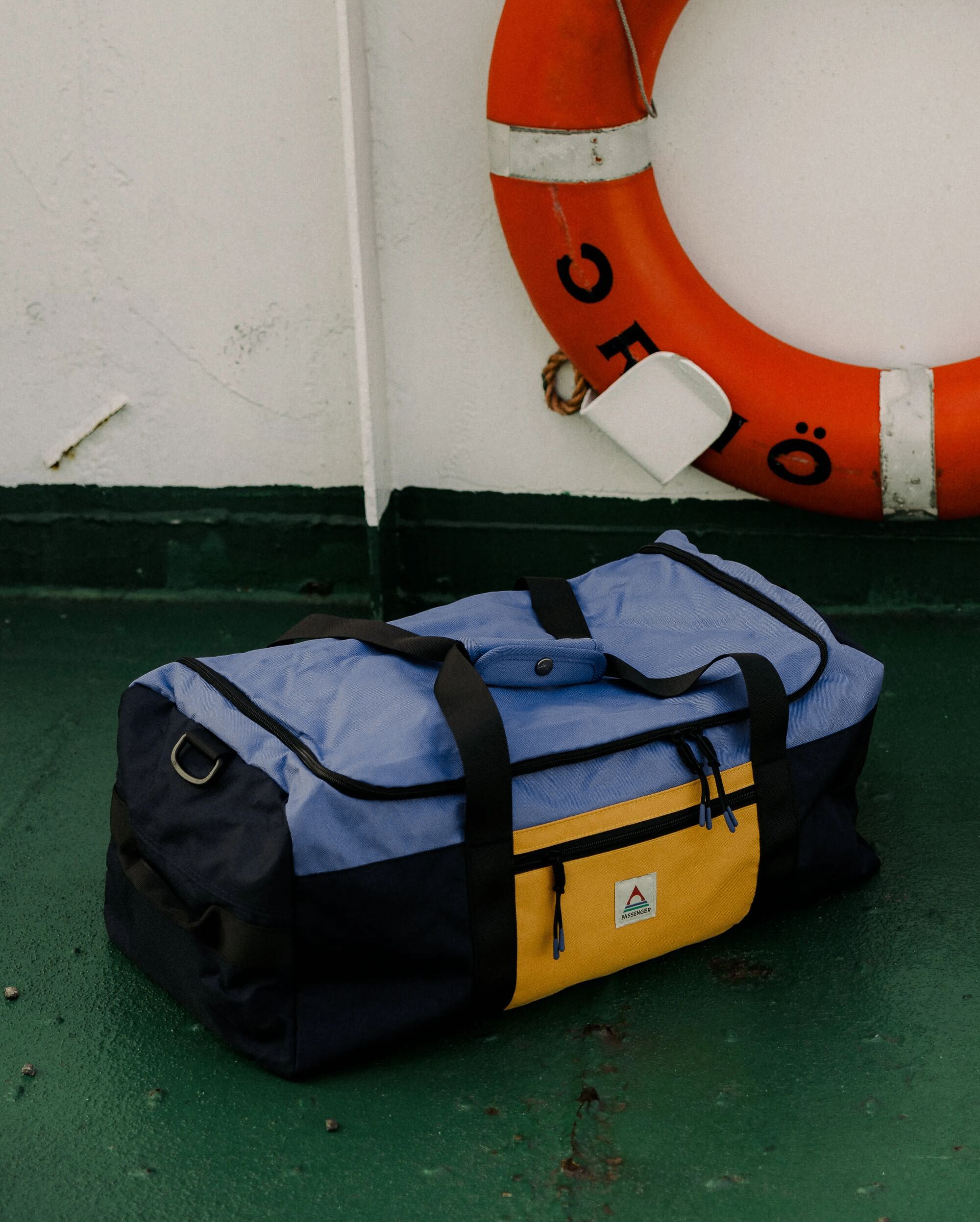 Boondocker Recycled 30L Duffel - Honey/Dark Denim/Rich Navy - Lifestyle