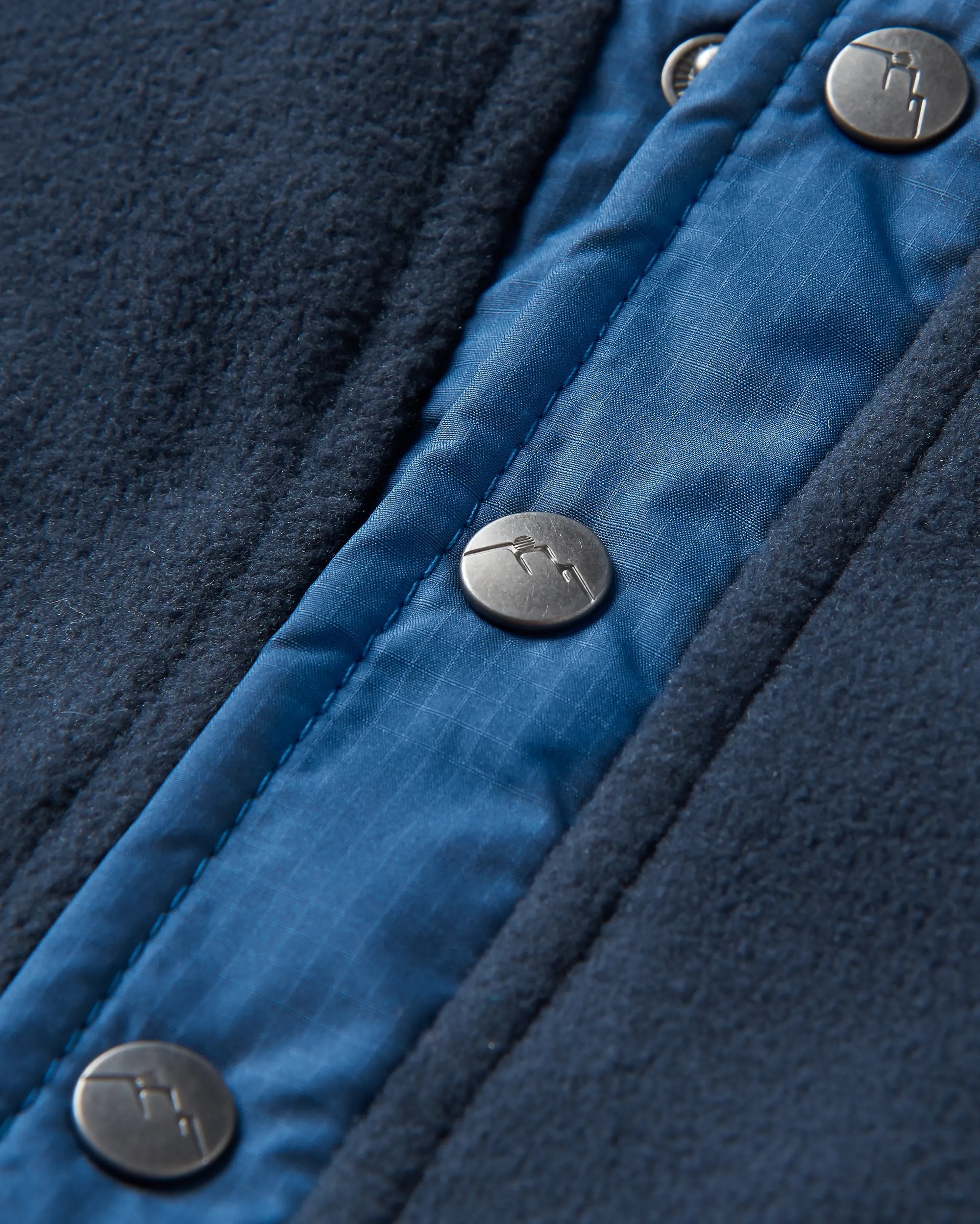 Adrift Recycled Polar Fleece - Deep Navy - Flatlay