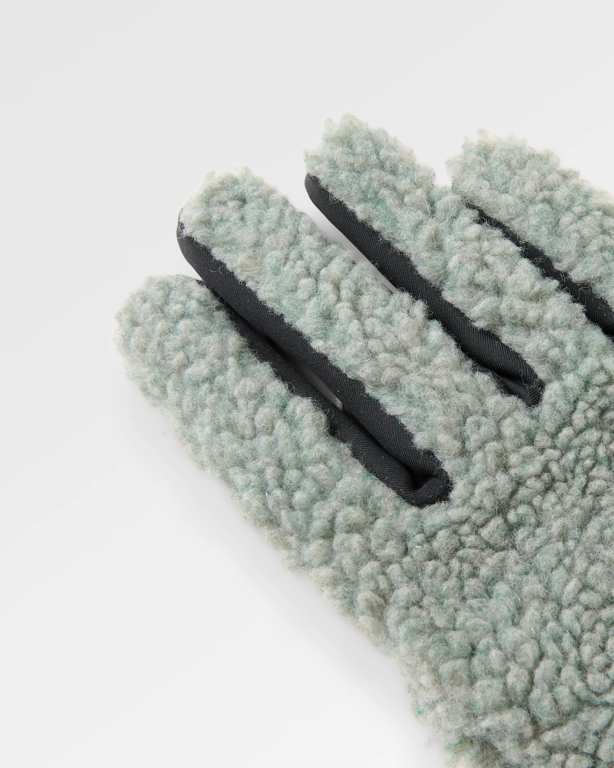 Snowfall Sherpa Gloves - Pistachio - Flatlay