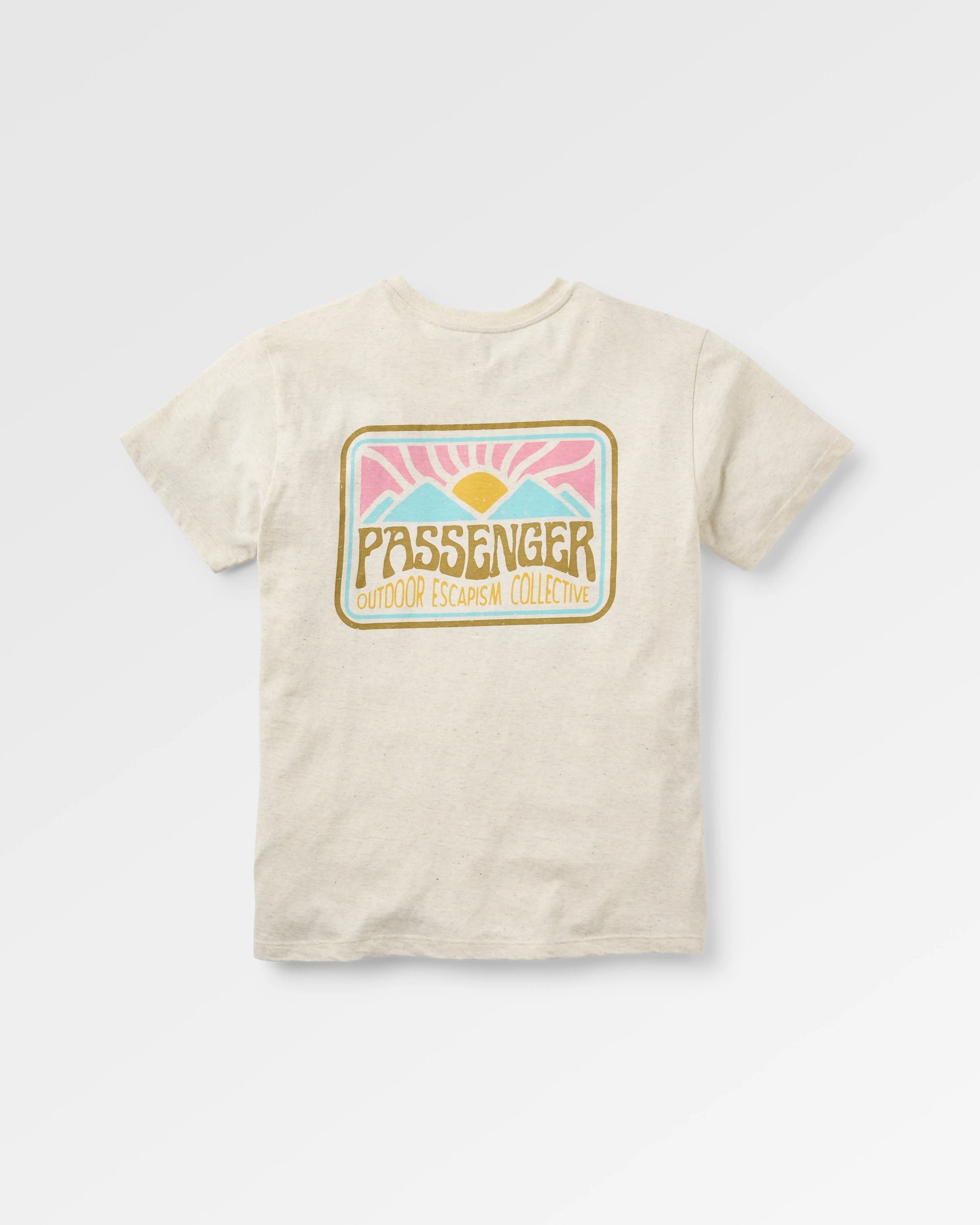 Golden Hour Recycled Cotton Oversized T-Shirt - Milky Marl - Flatlay