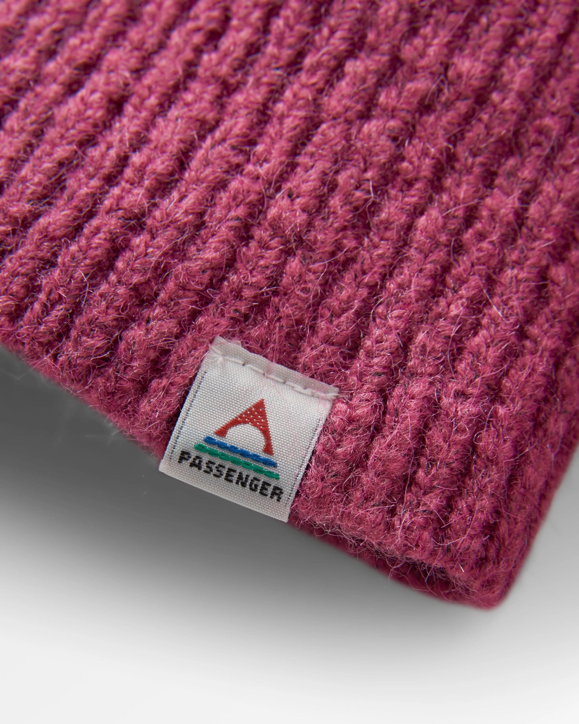 Cove Recycled Knitted Hoodie - Rhubarb - Flatlay