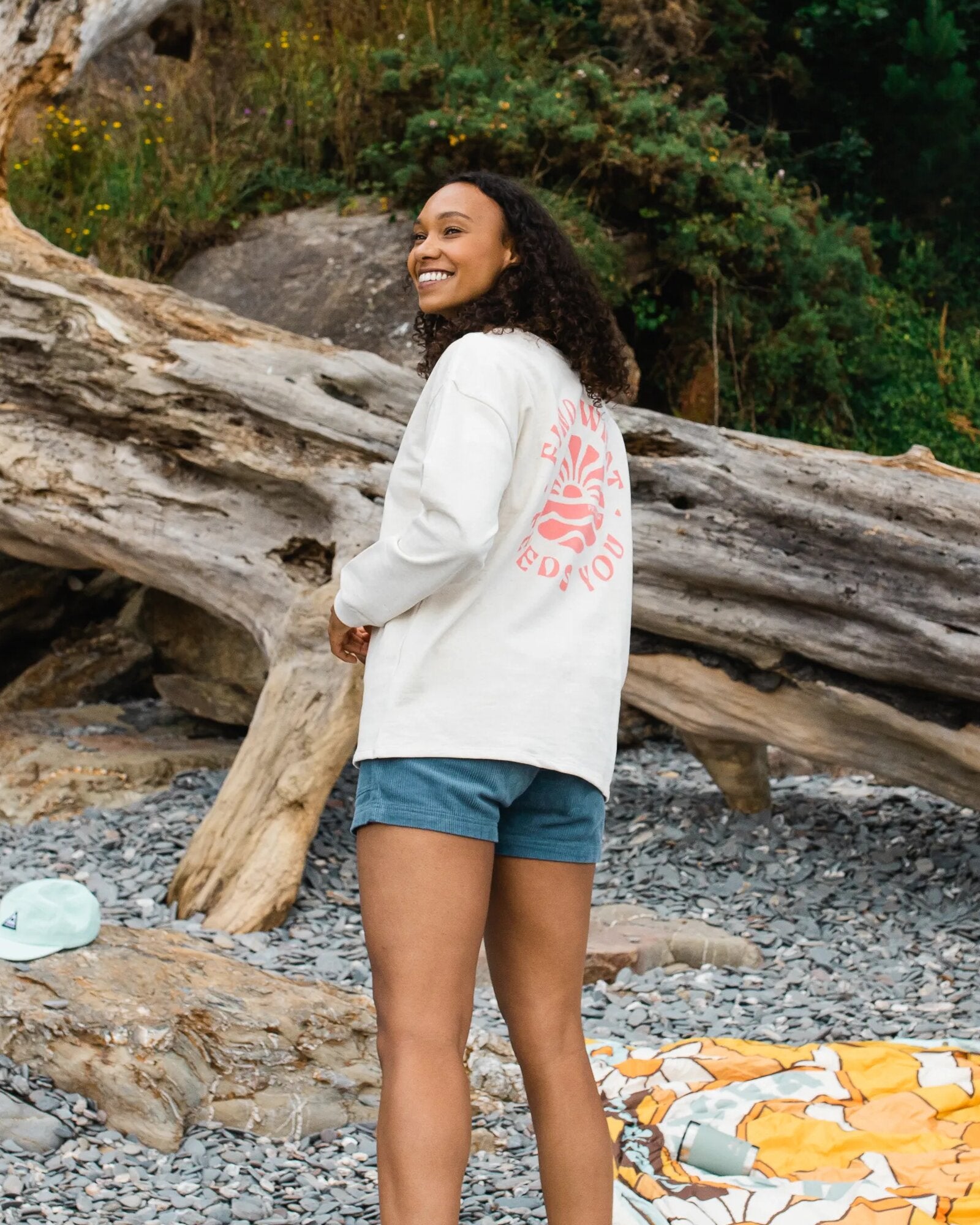 Discovery Recycled Cotton Sweatshirt - Milky Marl - Lifestyle
