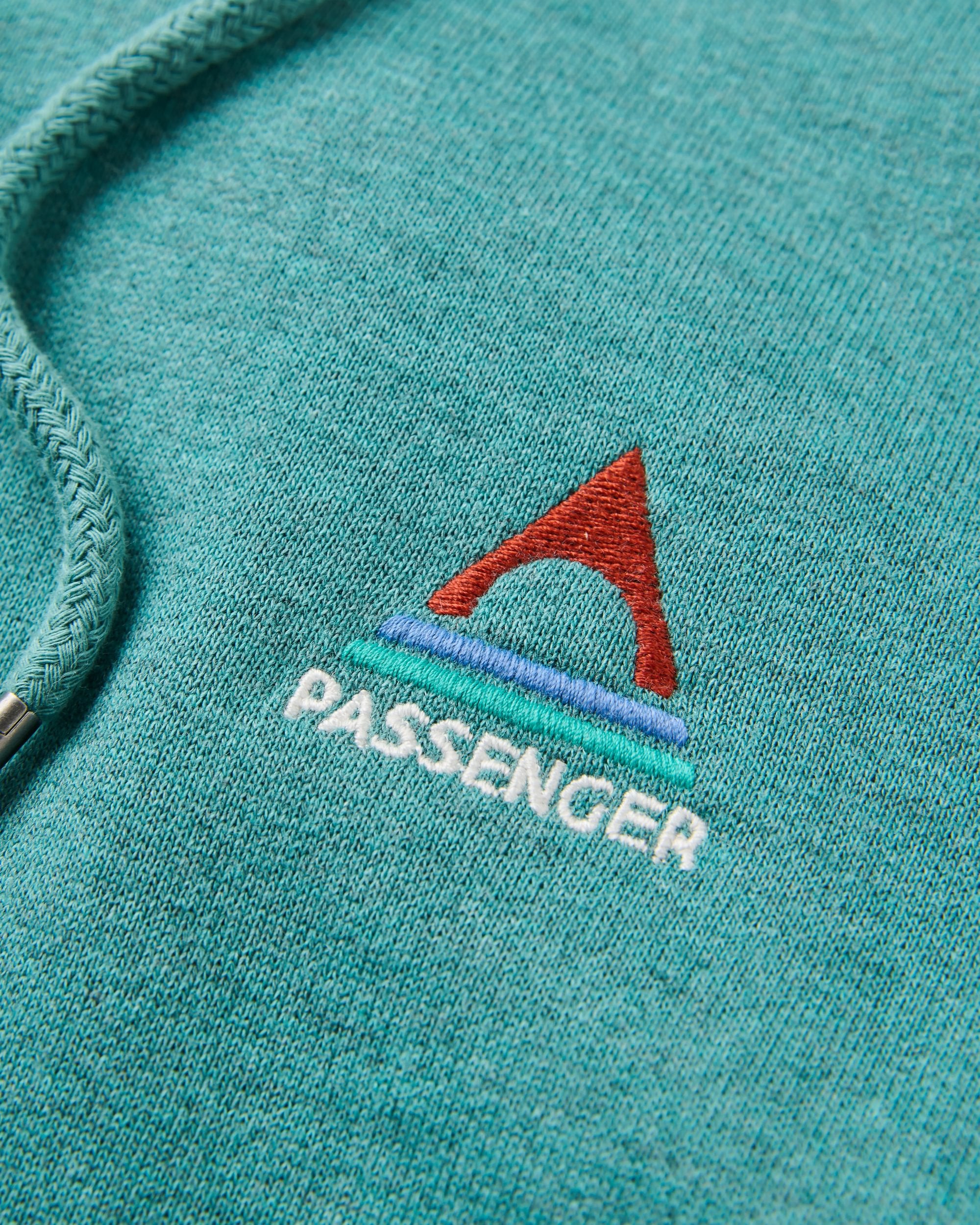 Vita Organic Cotton Hoodie - Ocean Teal Marl - Flatlay