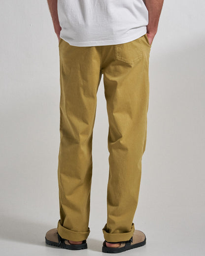 Drifter Twill Relaxed Fit Trouser - Warm Beige - Studio Model