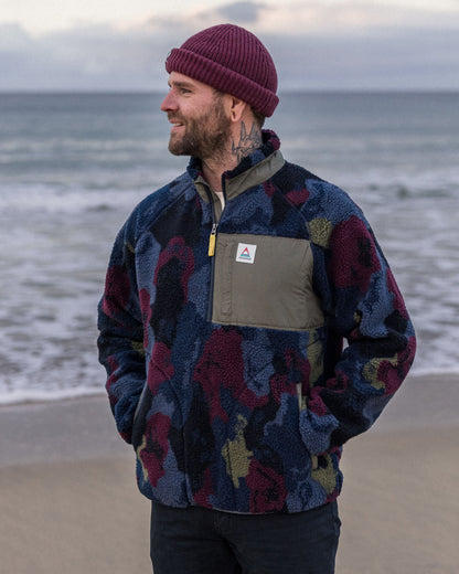 Offroad Recycled Sherpa 1/2 Zip Fleece - Sycamore Pattern