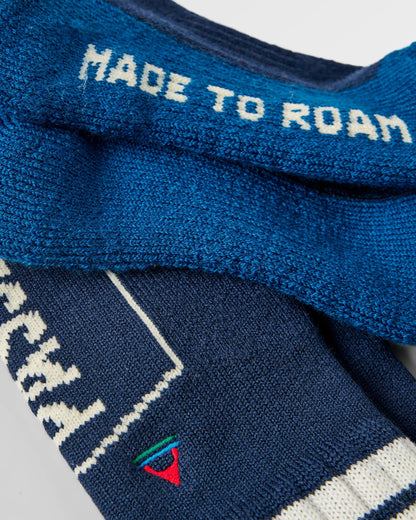 Snowscape Socks - Rich Navy - Flatlay