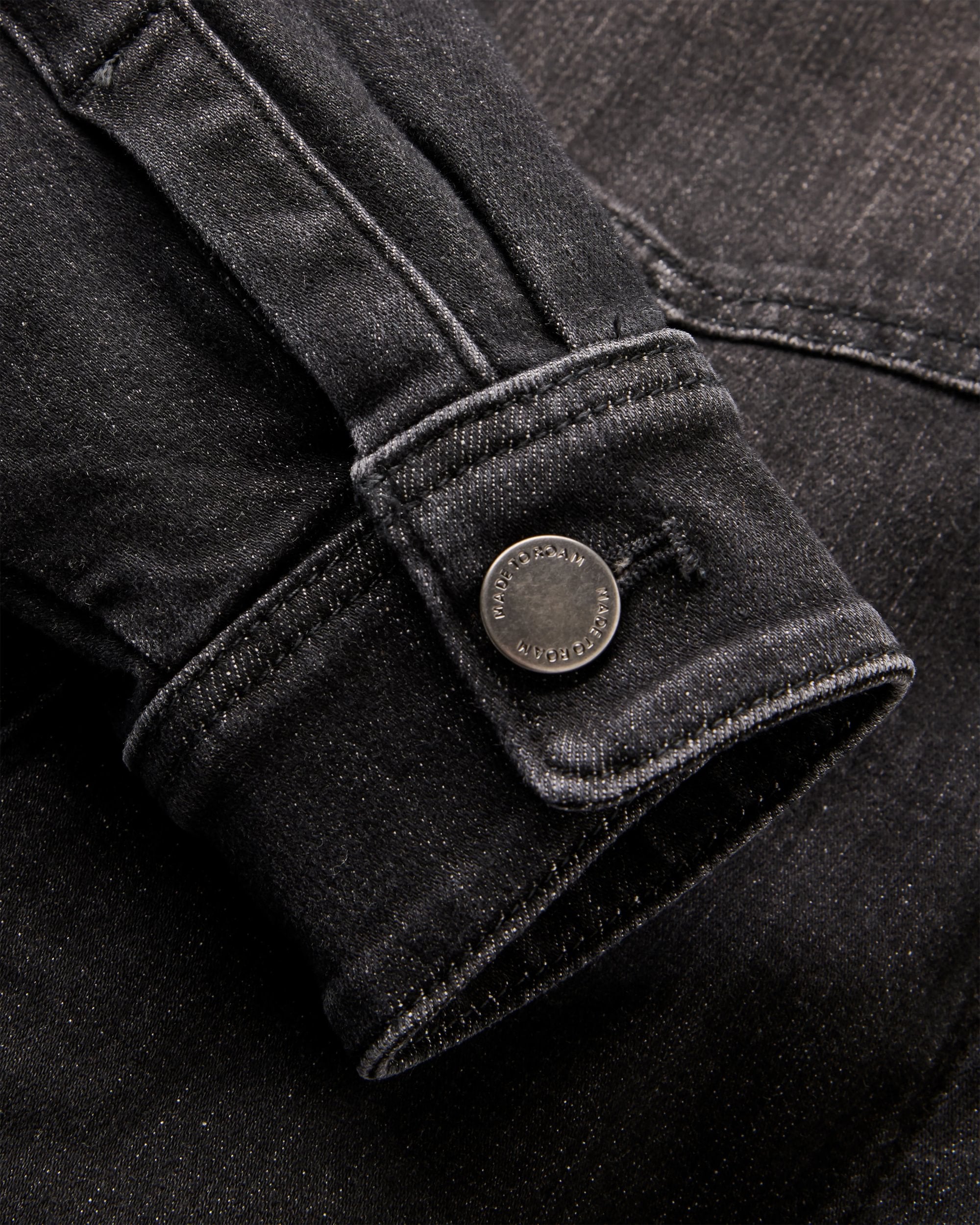 Stella Denim LS Shirt - Washed Black Denim - Flatlay