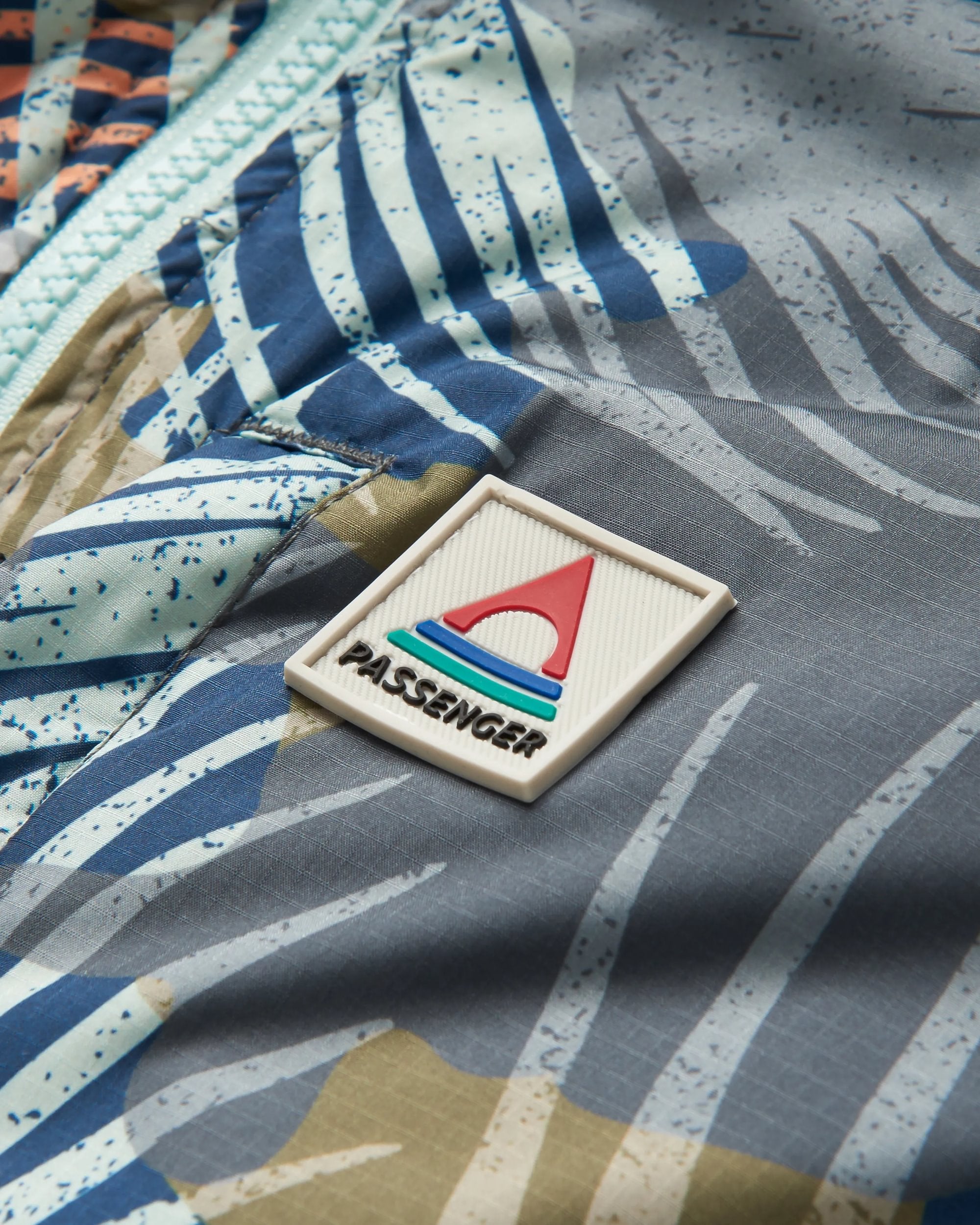 Waves Recycled Sherpa Lined Changing Robe - Palm Camo Apricot - Flatlay