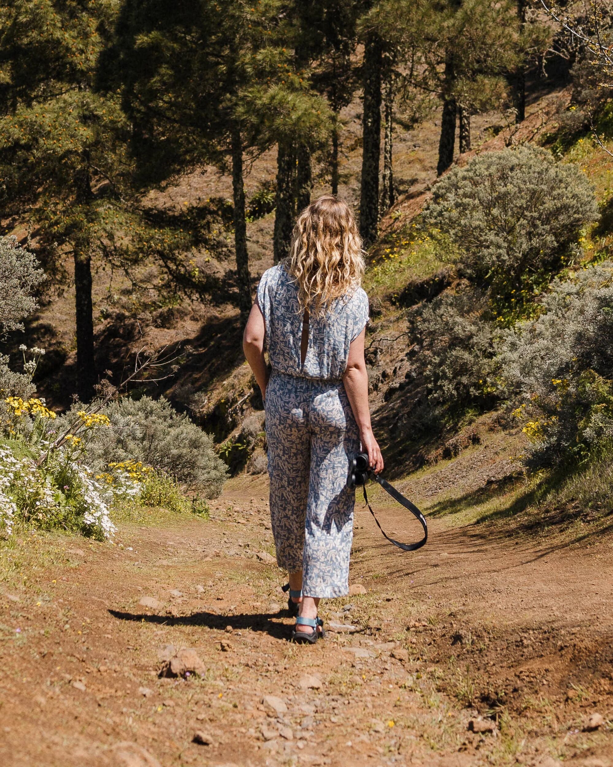 Thimbleberry Jumpsuit - Mountain Foliage Faded Denim - Lifestyle