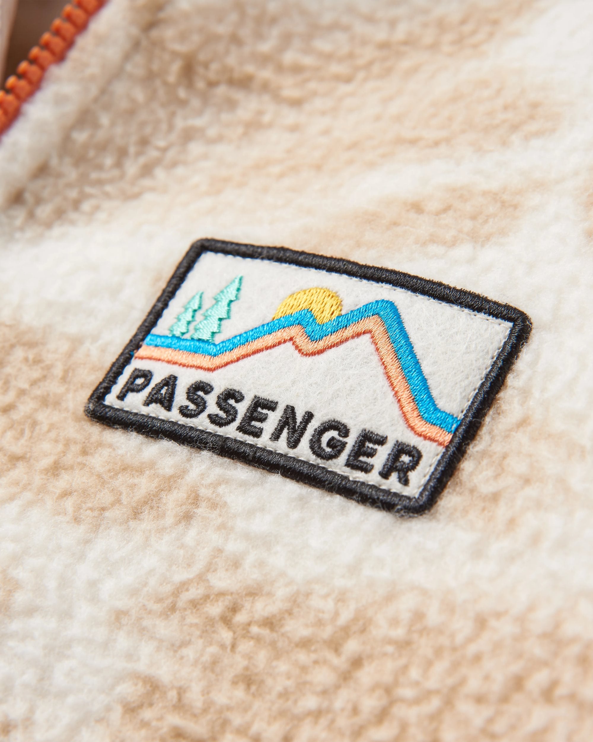 Maine 1/2 Zip Recycled Sherpa Fleece - Abstract Mountain Birch - Flatlay