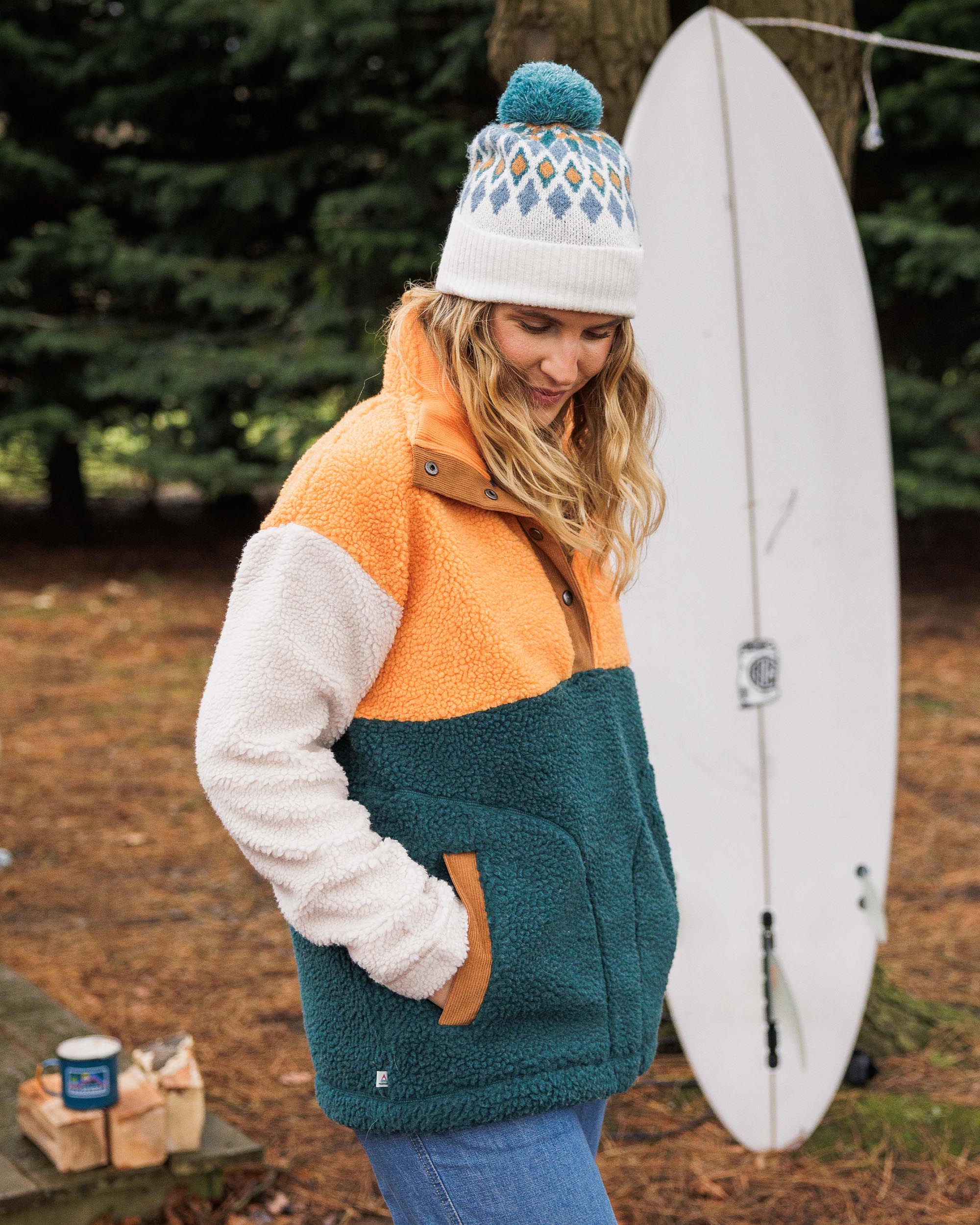 Create Recycled Deep-Pile Sherpa Fleece - Mediterranean - Lifestyle