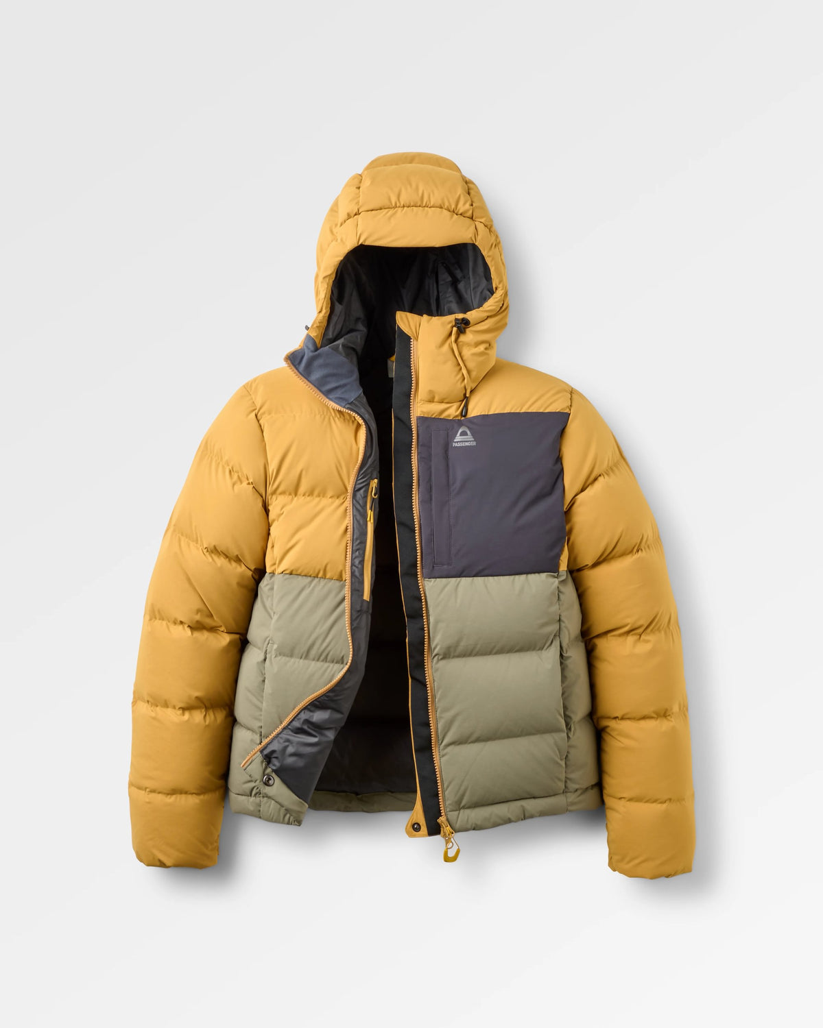 Cindra Down Jacket - Dusty Ochre/Dusty Olive - Flatlay