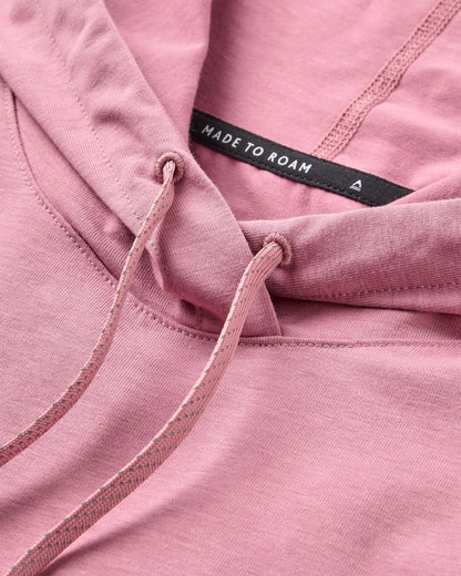 Roamscreen UPF50 Drirelease® Women's Hoodie - Pink Haze - Flatlay
