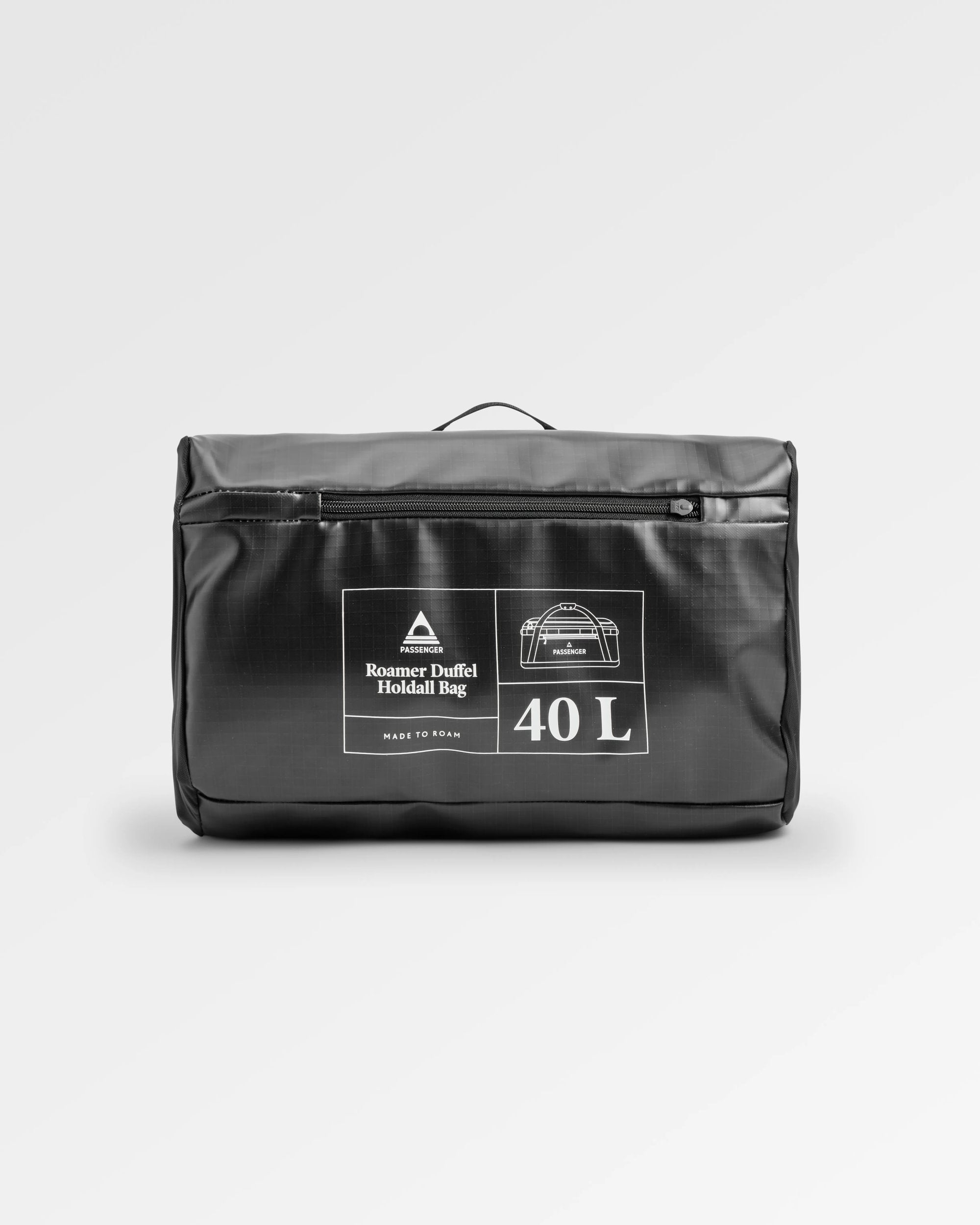 Roamer Recycled 40L Duffel Bag - Phantom Black - Flatlay