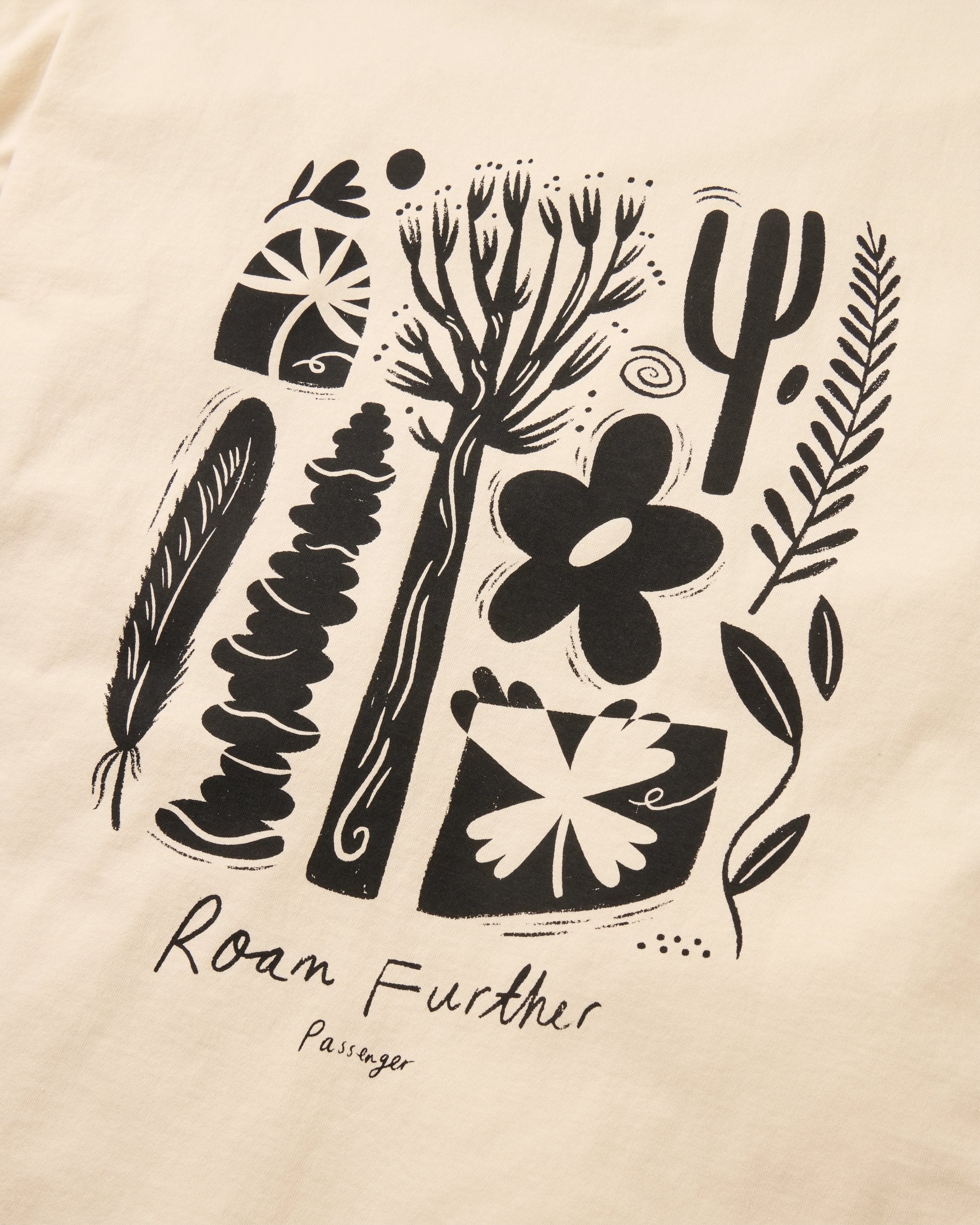 Men's Roam Further T-Shirt - Birch - Flatlay
