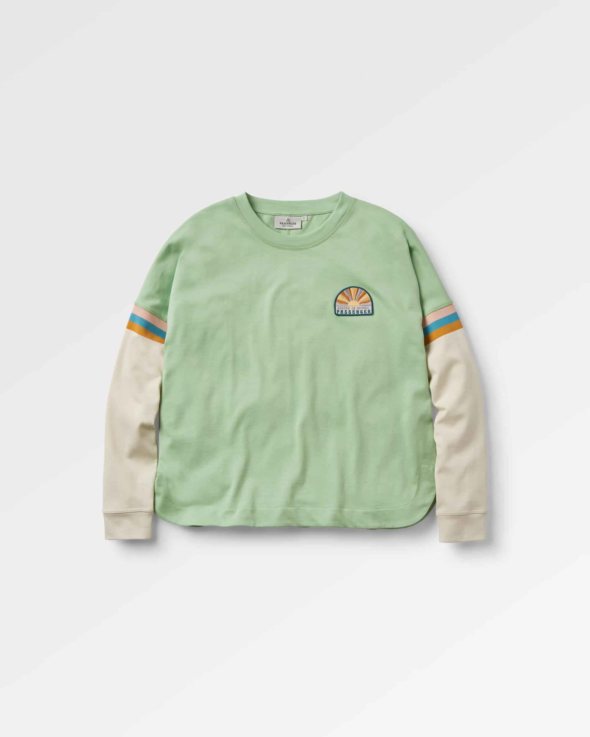 Dream Organic Cotton LS T-Shirt - Green Fig - Flatlay