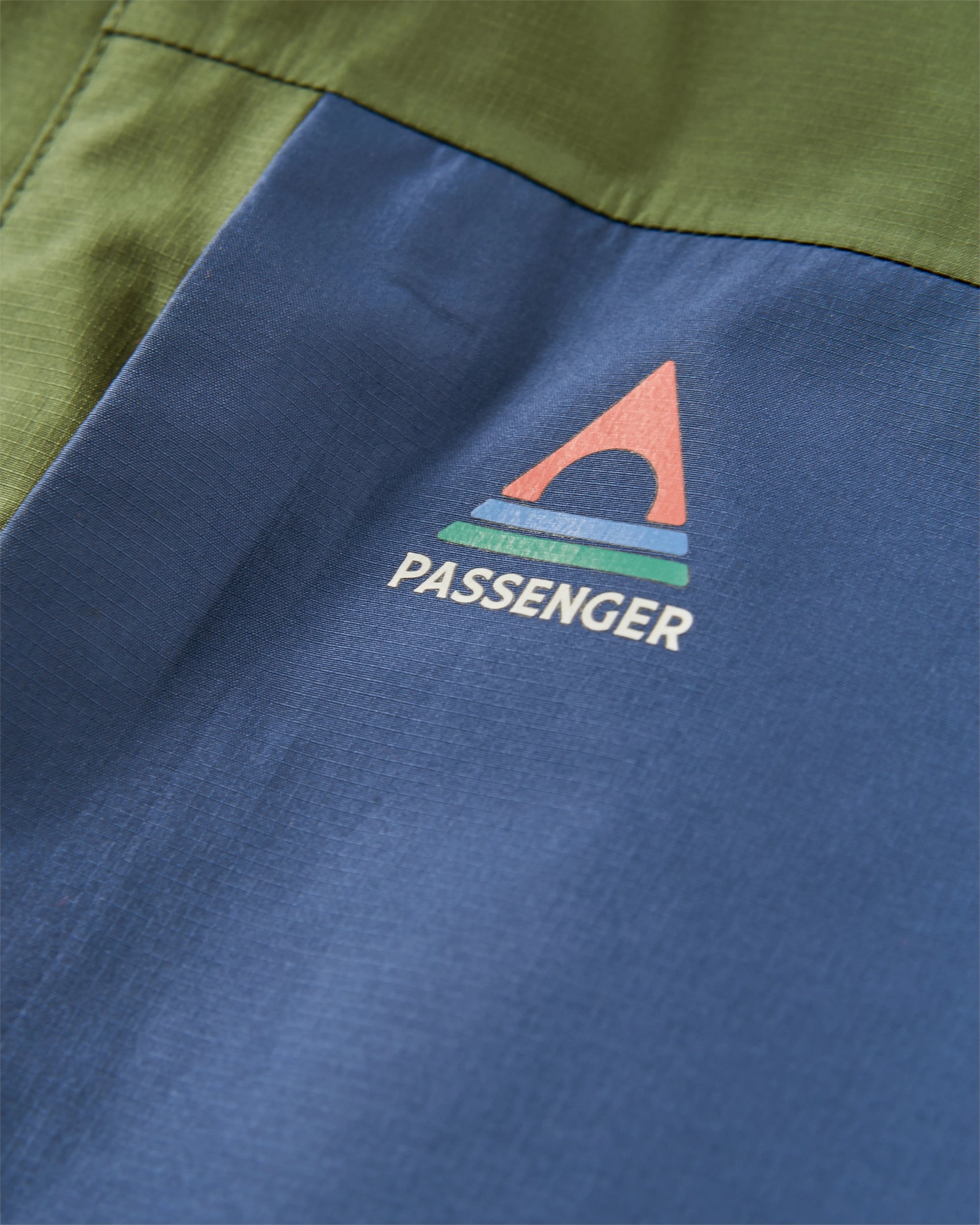 Trailscape Men's Recycled Waterproof Jacket - Dark Denim/Wild Green - Flatlay