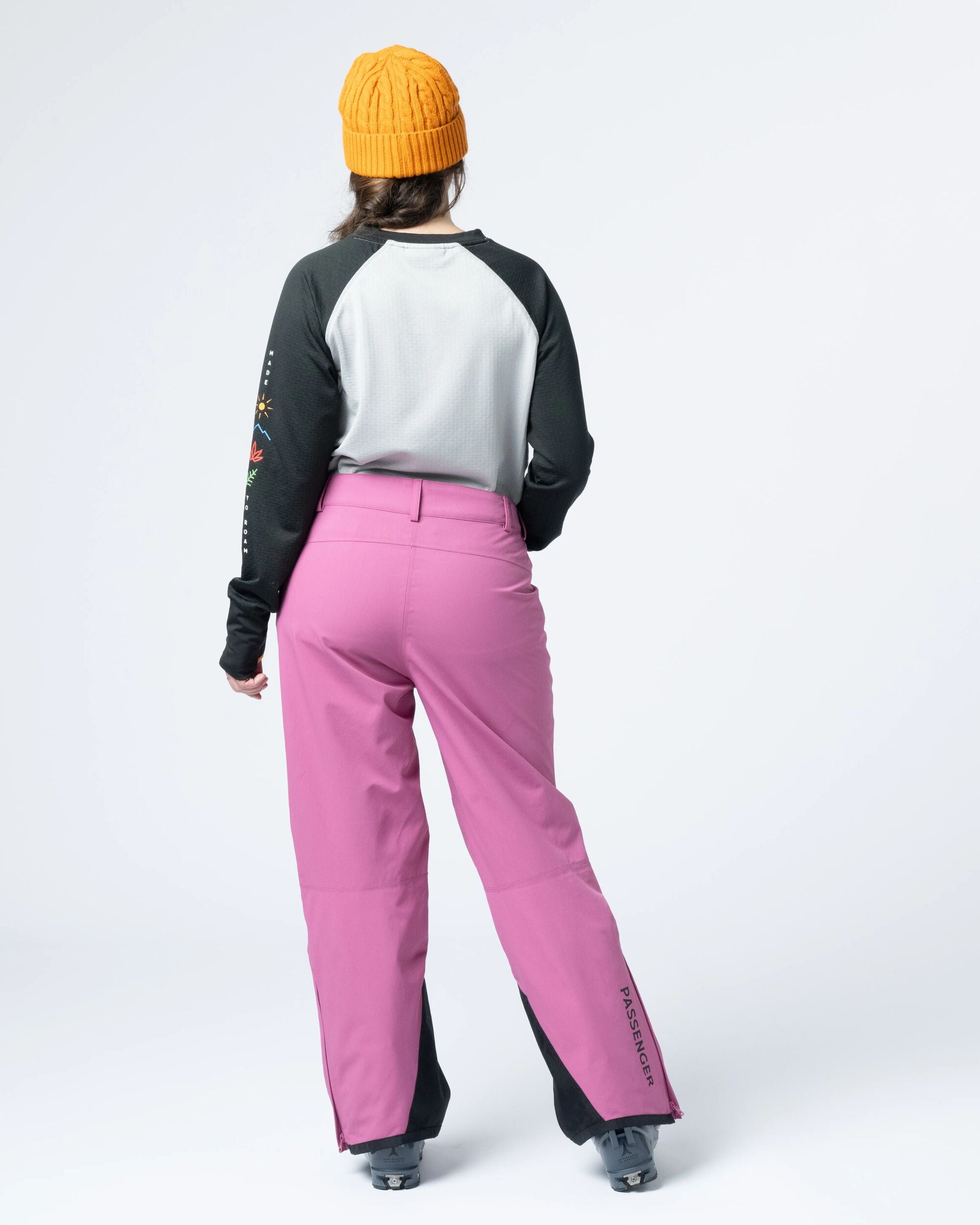 Snowscape Women's Recycled Pant - Mauve Haze - Flatlay