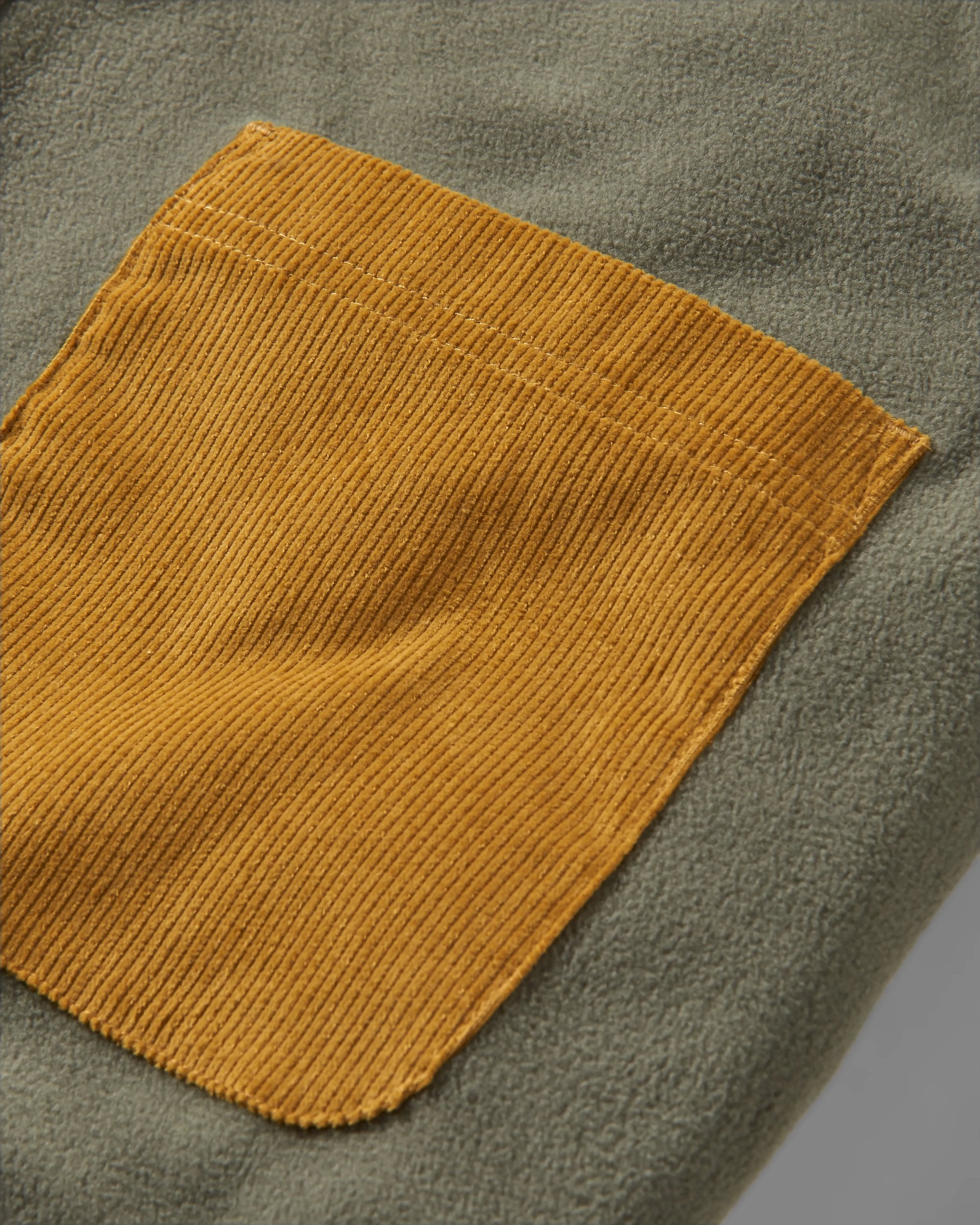 Ace Recycled Polar Fleece Dungarees - Dusty Olive - Flatlay