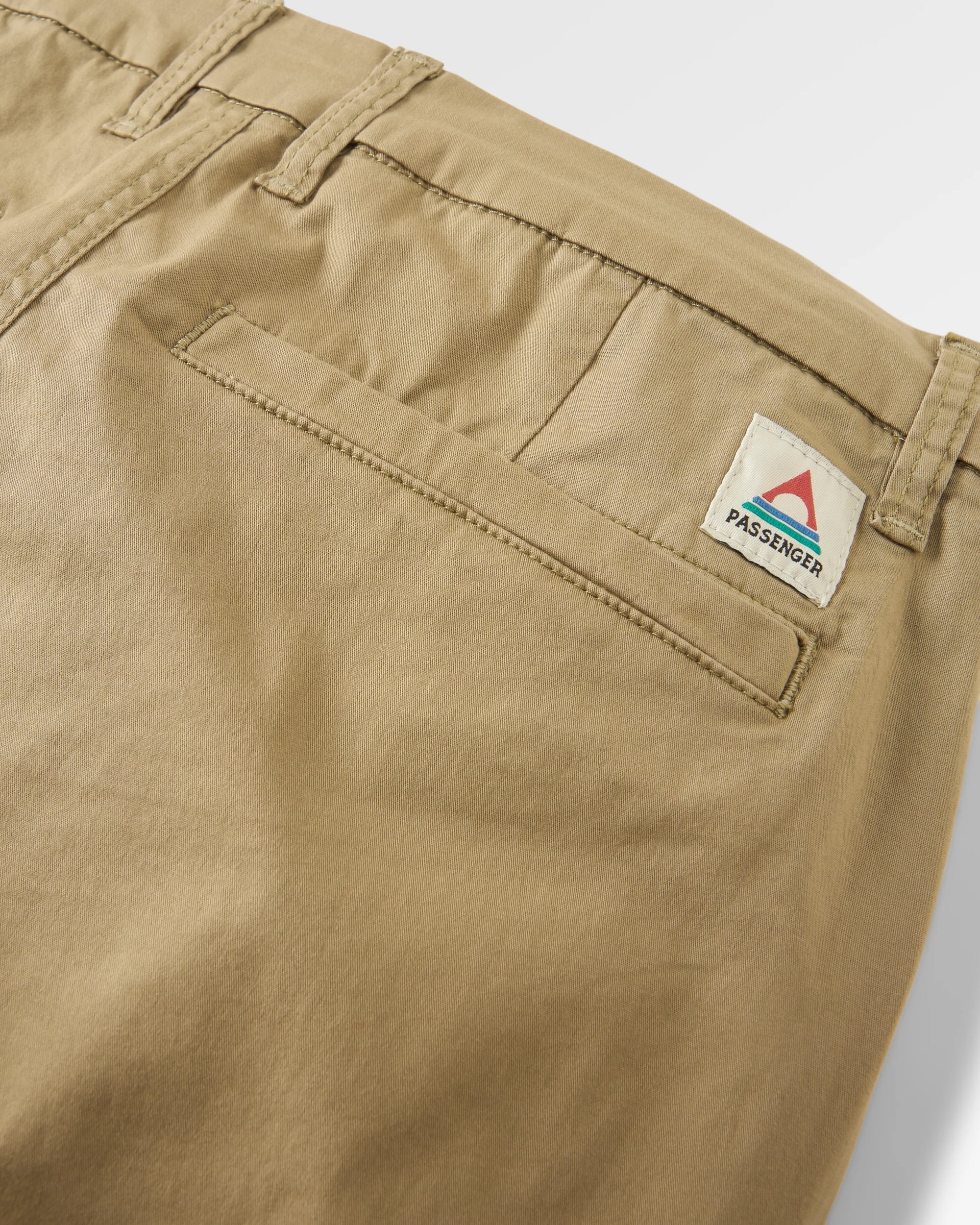 365 Light Organic Cotton Trouser - Faded Olive - Flatlay