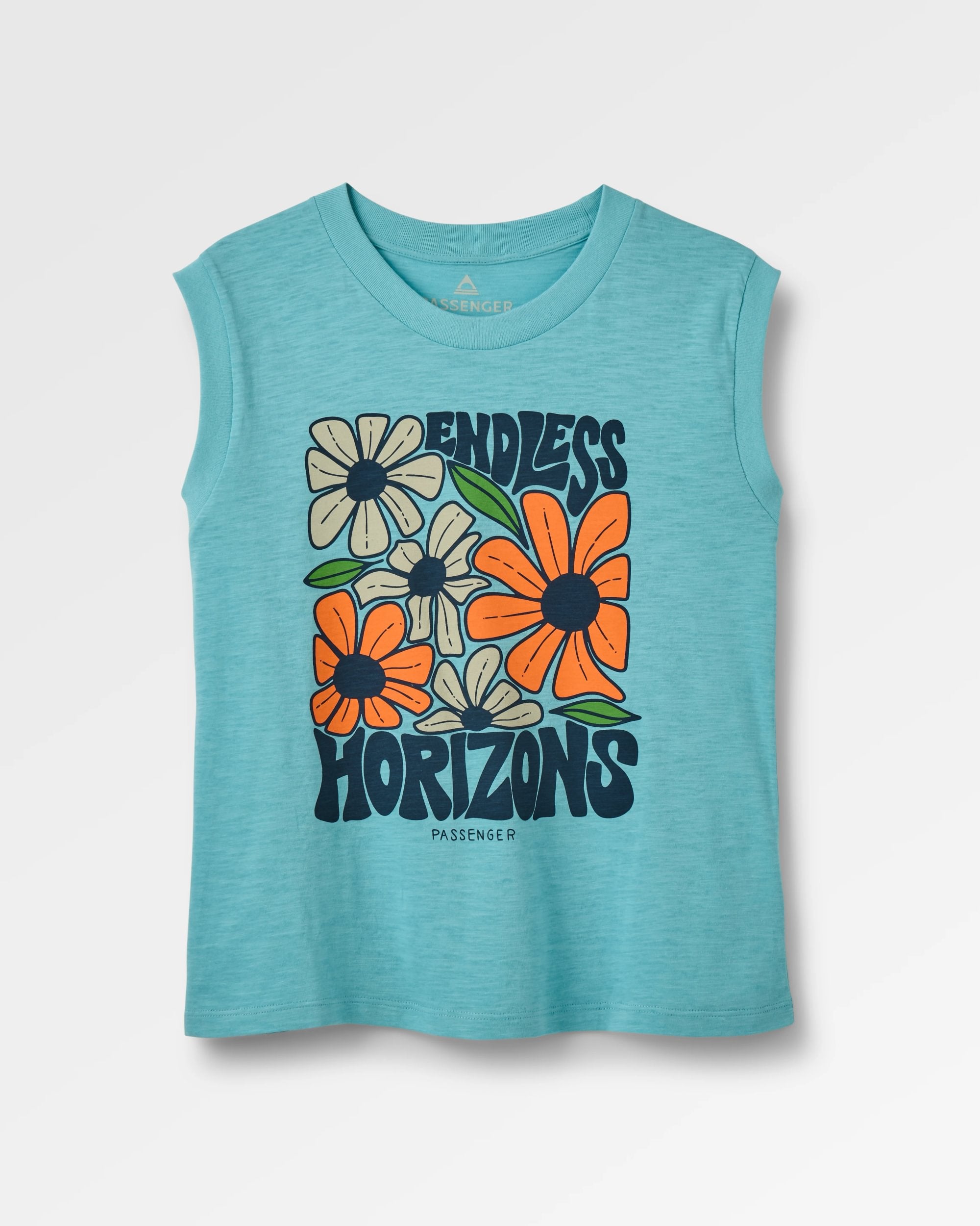 Endless Horizons Vest - Retro Blue - Flatlay