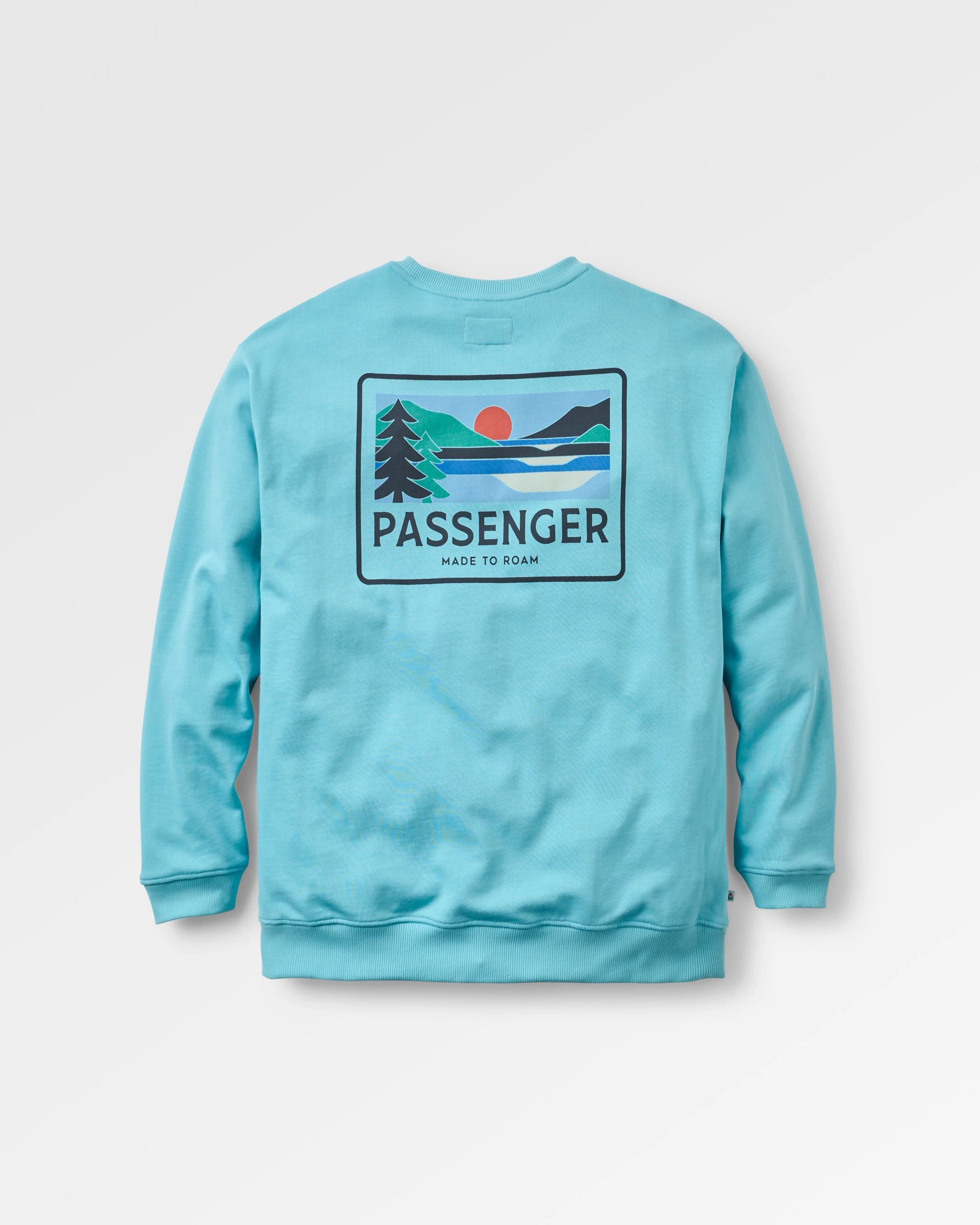 Roamer Women's Recycled Cotton Sweatshirt - Retro Blue  - Flatlay