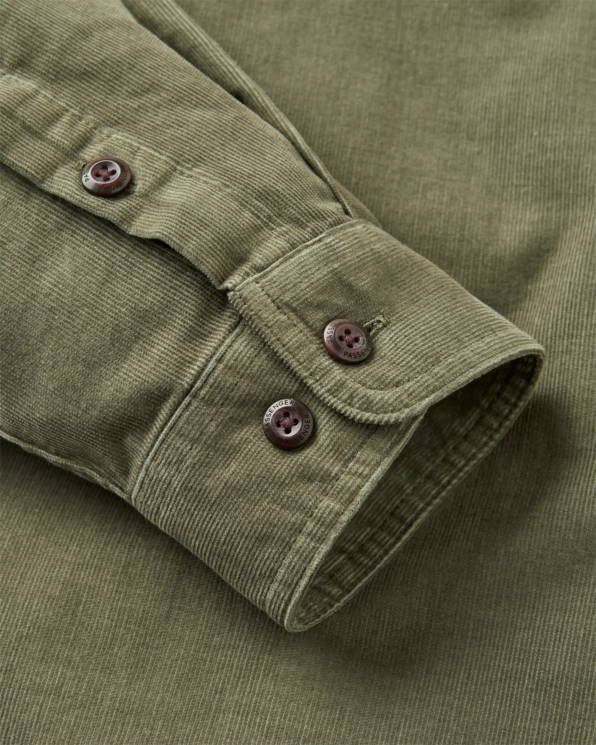 Backcountry Cord Light Shirt - Dusty Olive - Flatlay