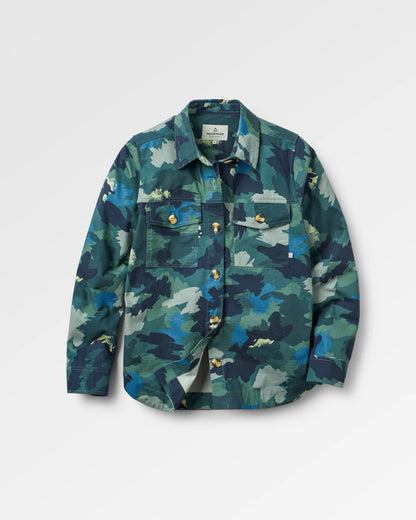 Coral Organic LS Shirt - Alpine Camo Rain Forest